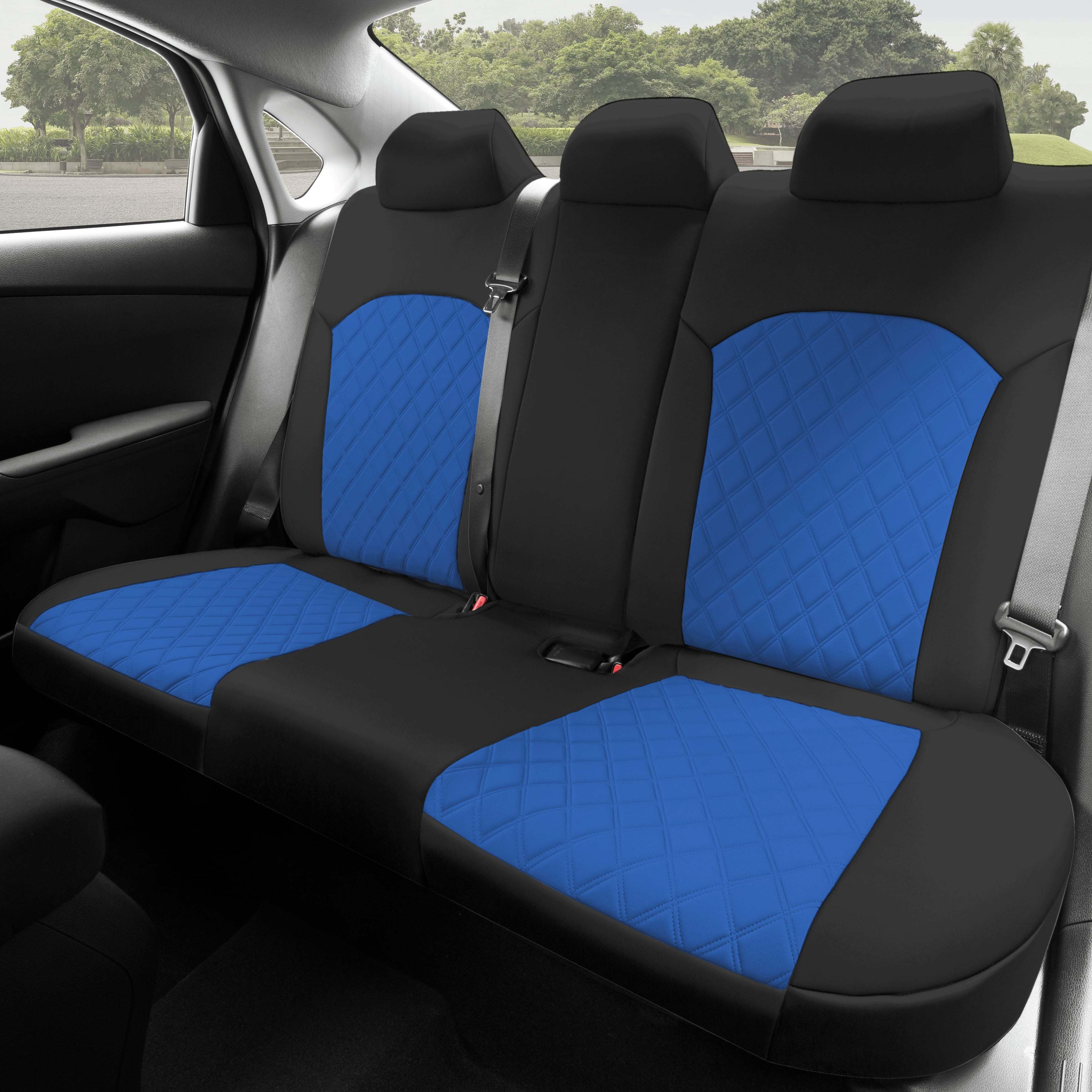 KIA Forte 2019-2024 FE | LXS - Rear Set Seat Covers - Blue Ultraflex Neoprene