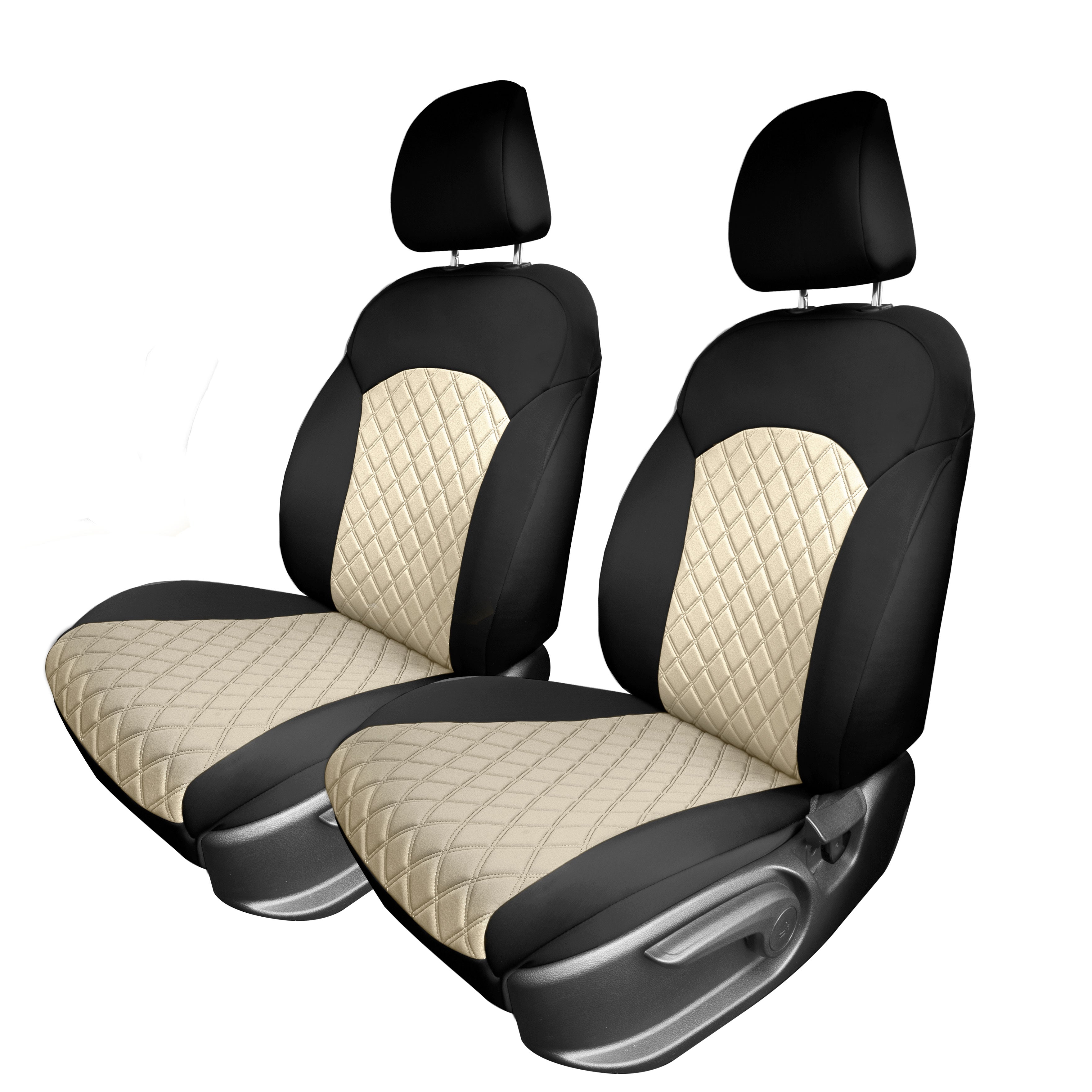 KIA Forte 2019-2024  - Front Set Seat Covers - Beige Ultraflex Neoprene
