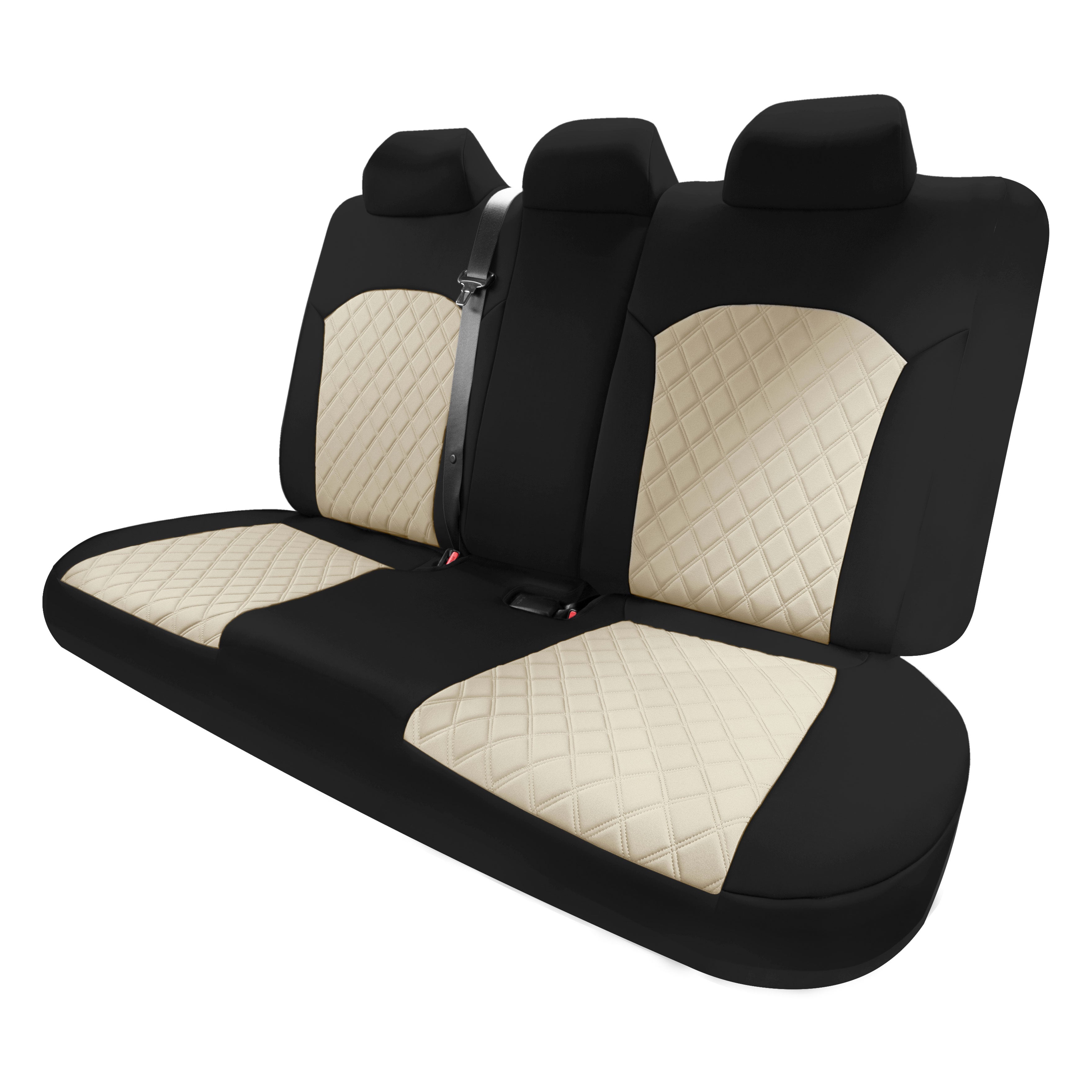 KIA Forte 2019-2024 FE | LXS - Rear Set Seat Covers - Beige Ultraflex Neoprene