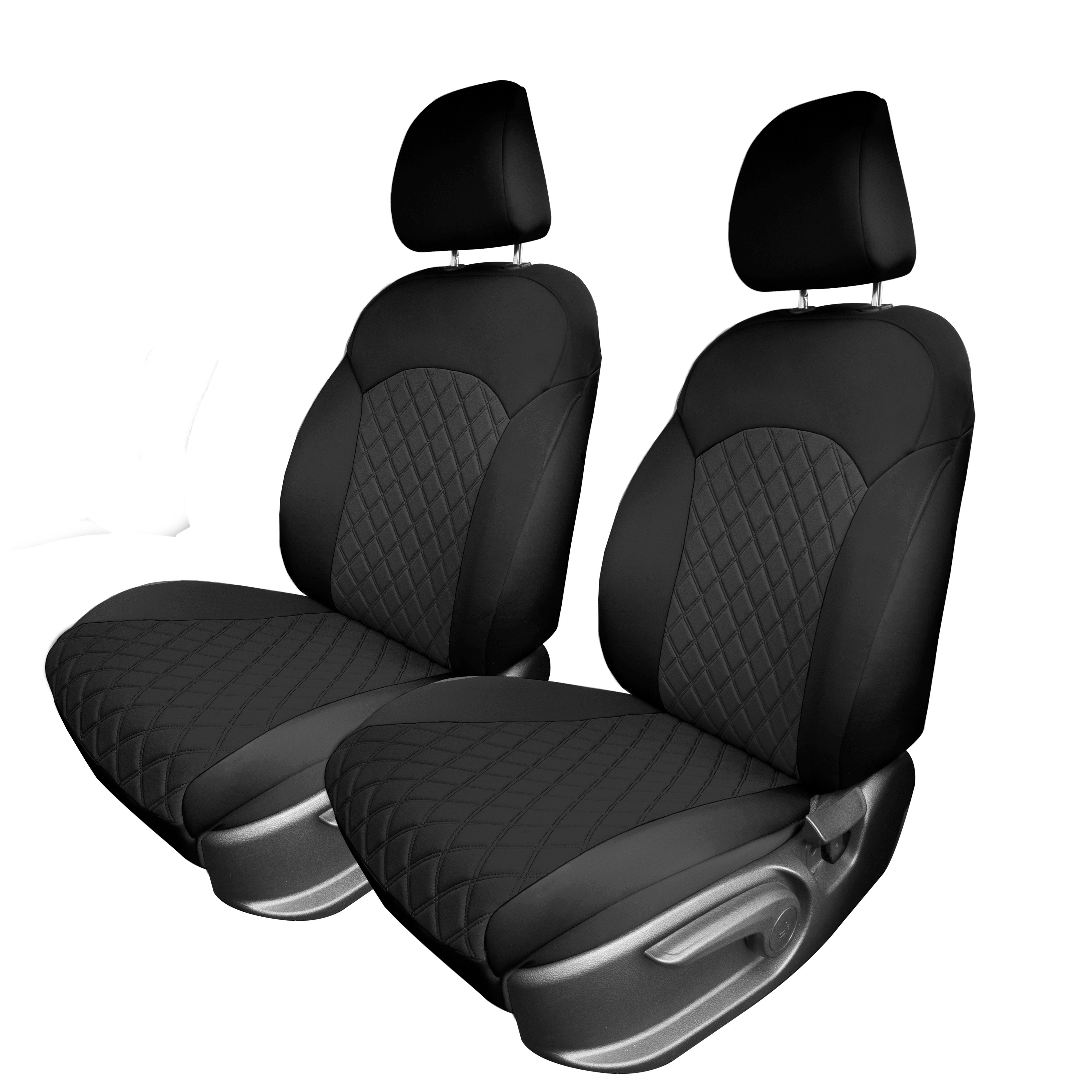 KIA Forte 2019-2024  - Front Set Seat Covers - Black Ultraflex Neoprene