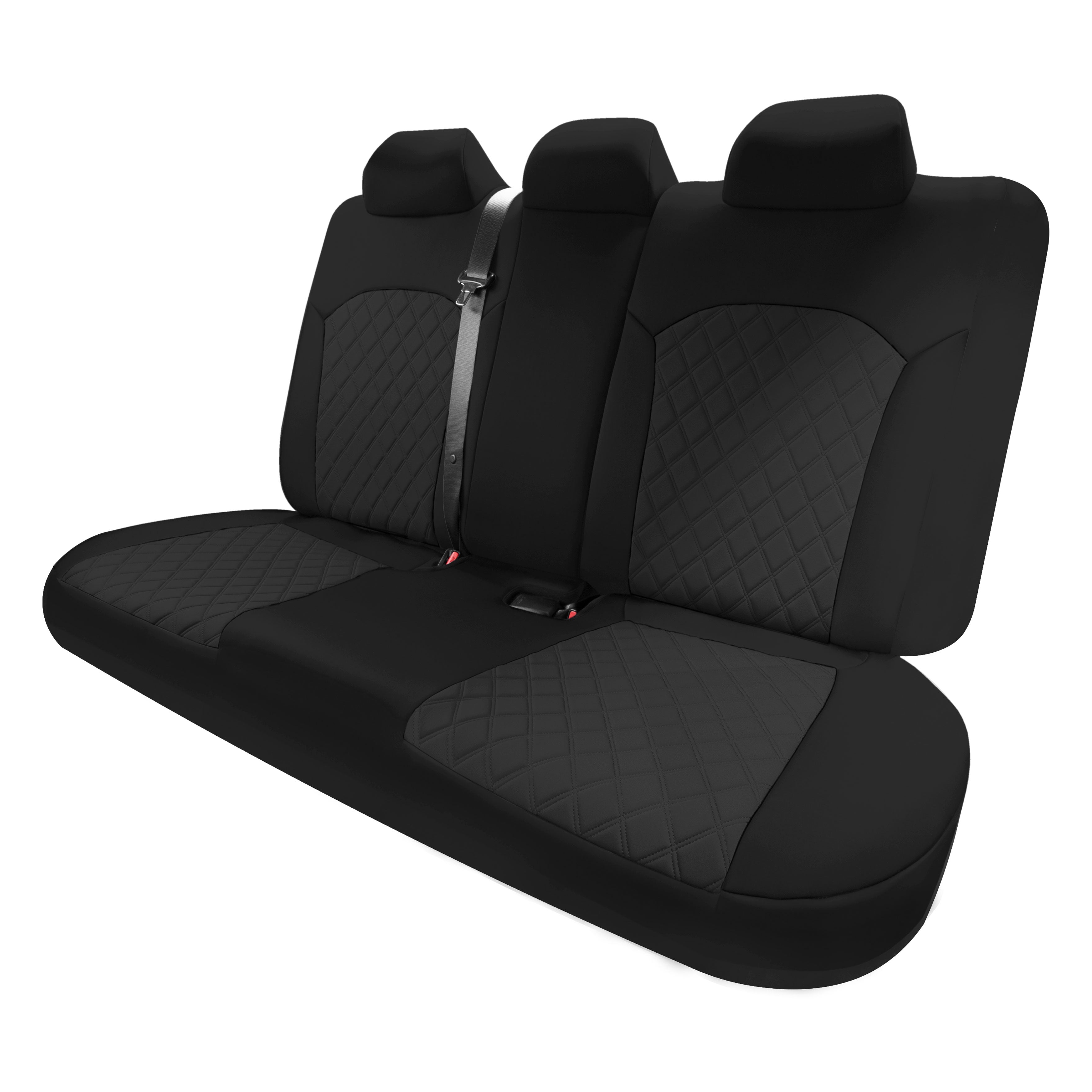 KIA Forte 2019-2024  - Rear Set Seat Covers - Black Ultraflex Neoprene