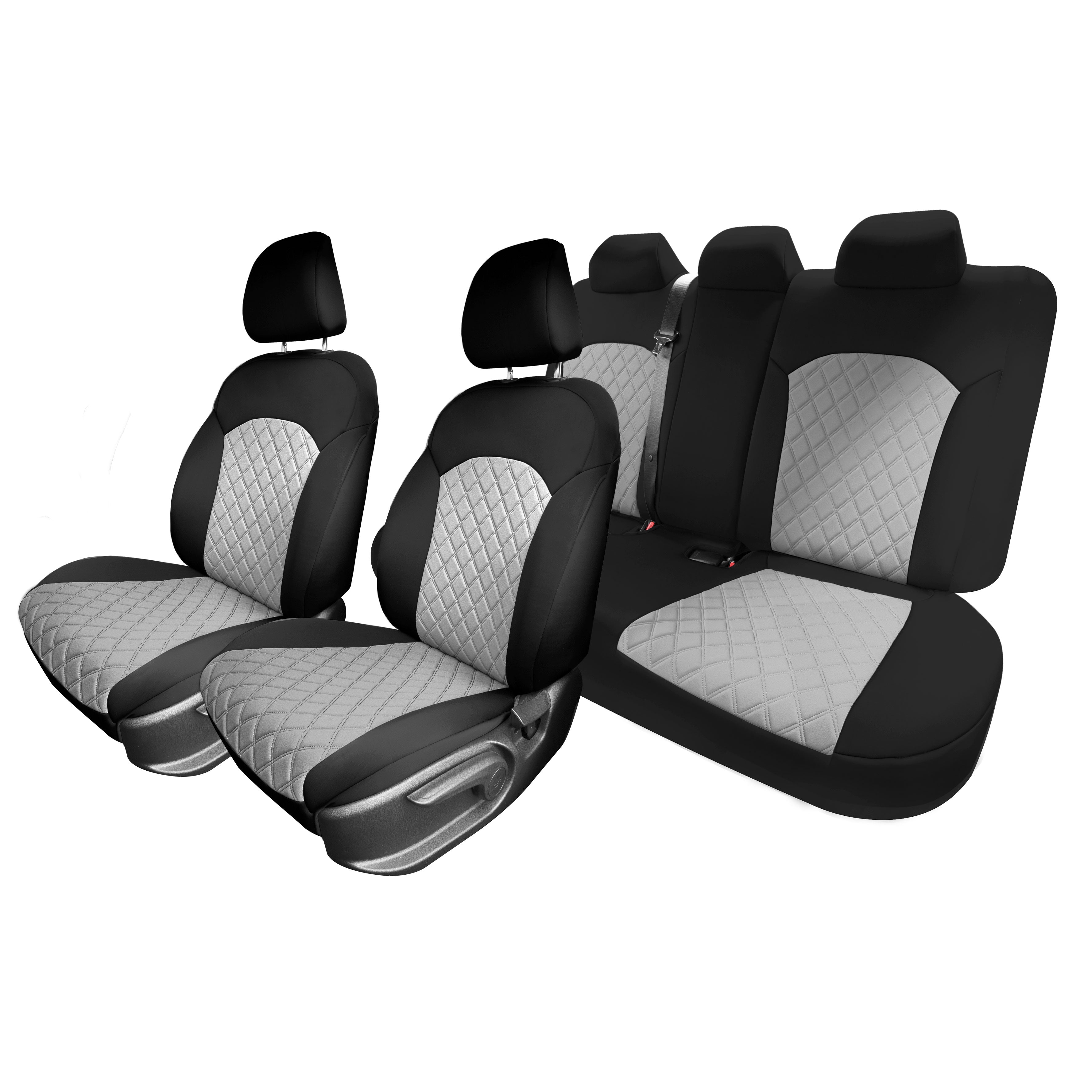 KIA Forte 2019-2024  - Full Set Seat Covers - Gray Ultraflex Neoprene
