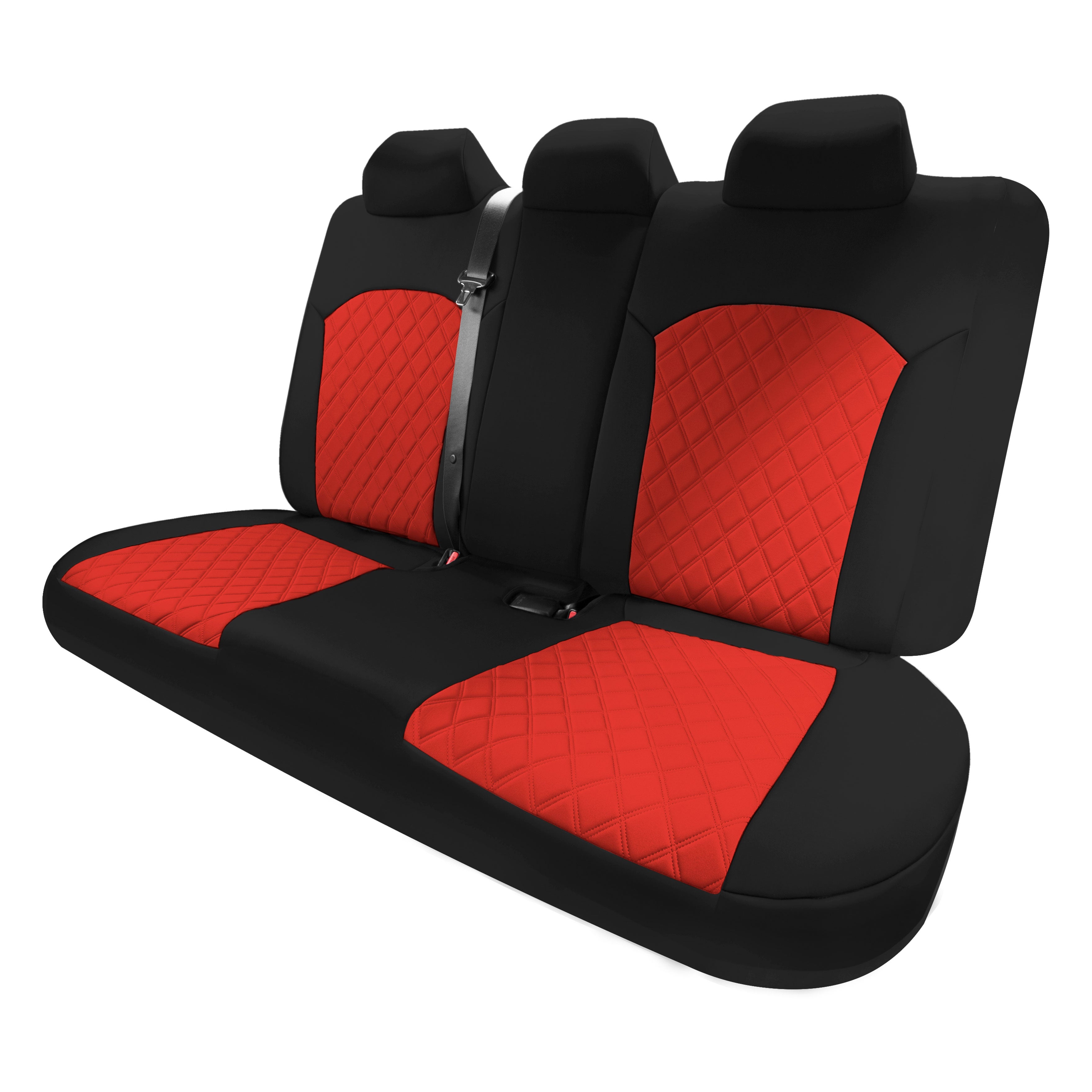 KIA Forte 2019-2024 FE | LXS - Rear Set Seat Covers - Red Ultraflex Neoprene