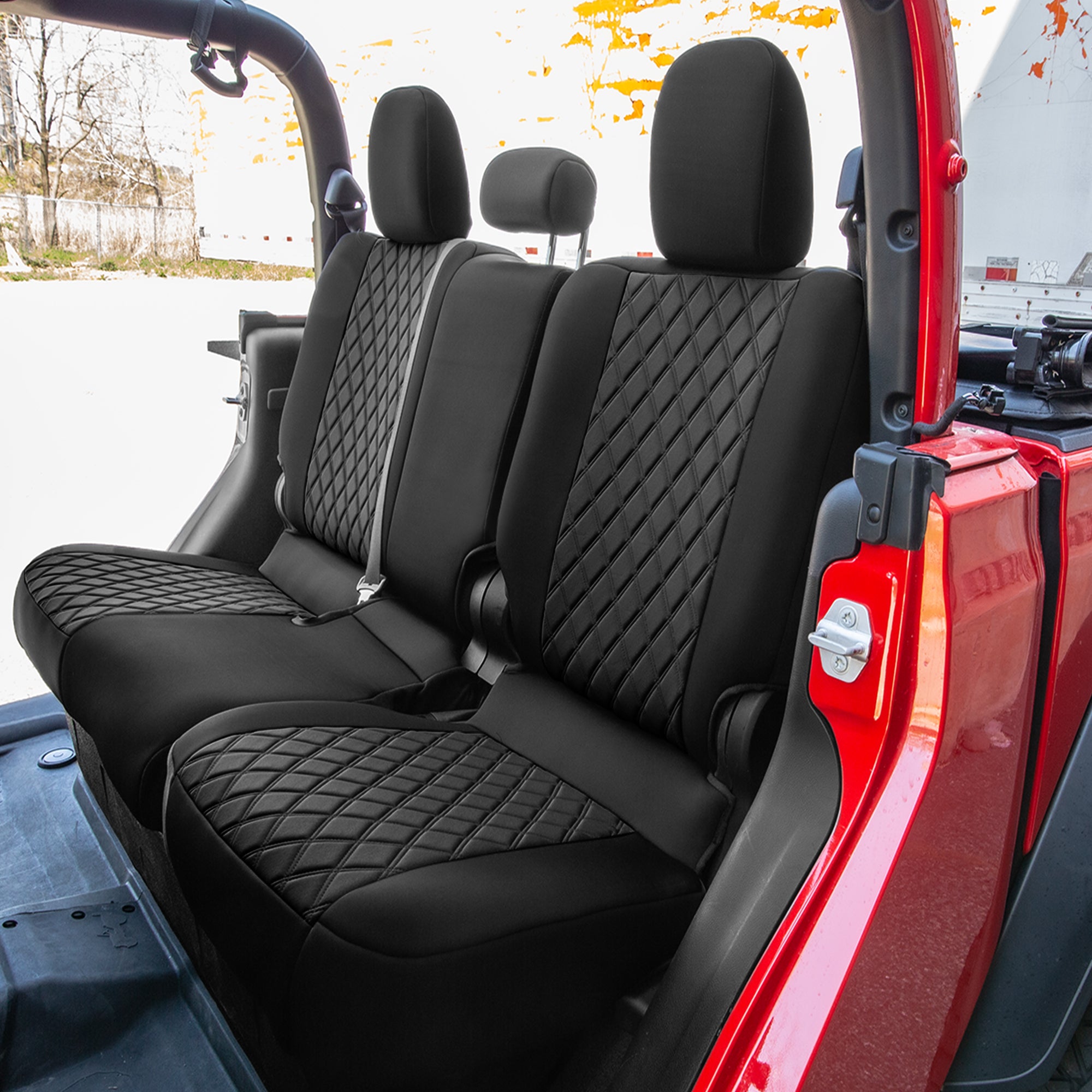 Jeep Gladiator JT 2020-2023 - Rear Set Seat Covers - Black Neoprene