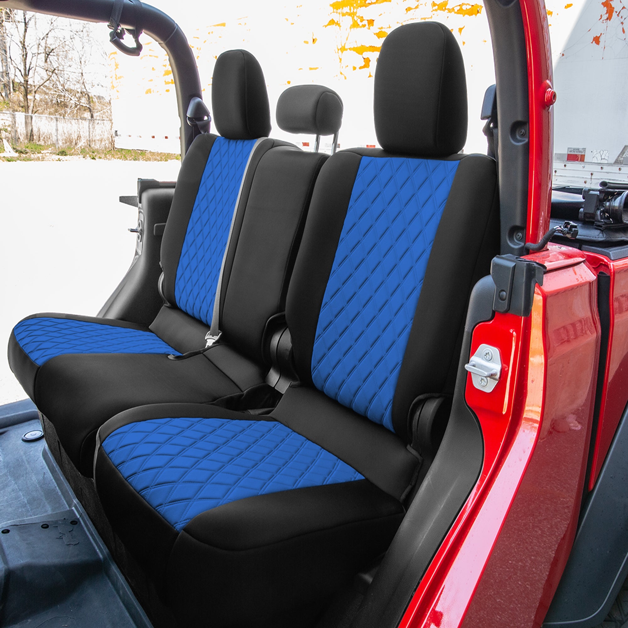 Jeep Gladiator JT 2020-2024  - Rear Set Seat Covers - Blue Ultraflex Neoprene
