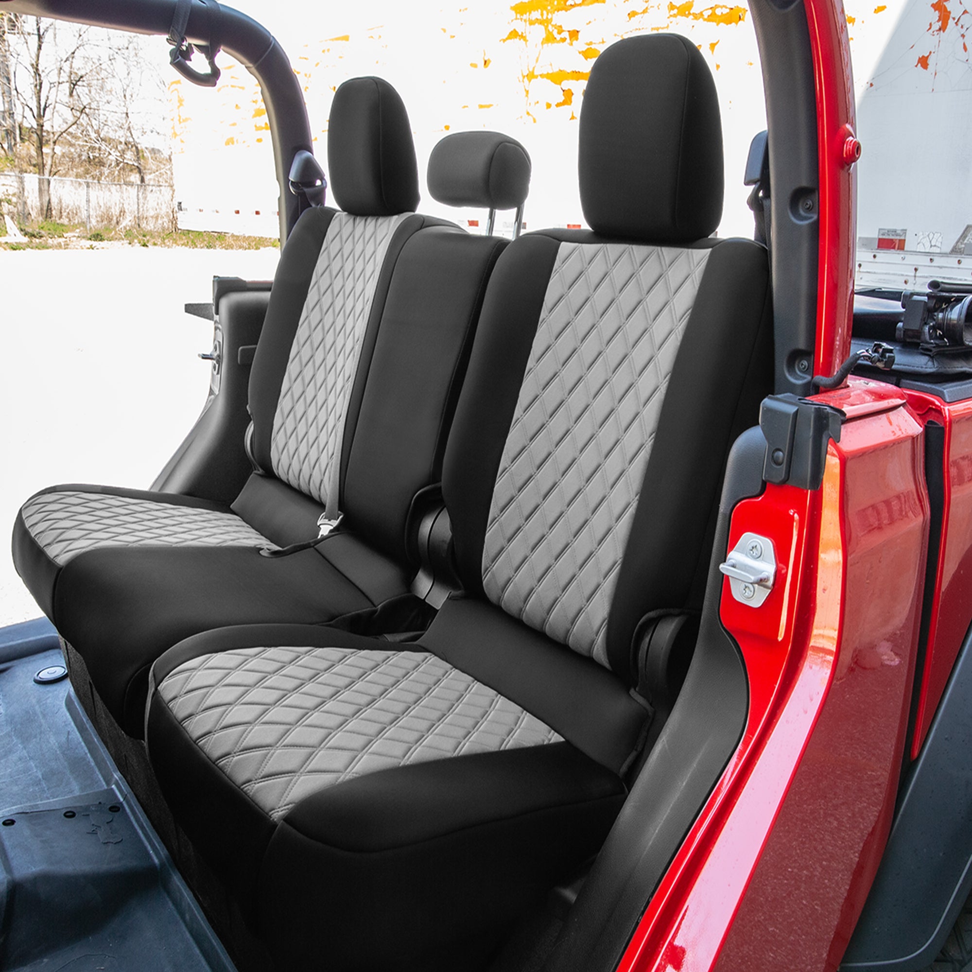 Jeep Gladiator JT 2020-2023 - Rear Set Seat Covers - Gray Neoprene