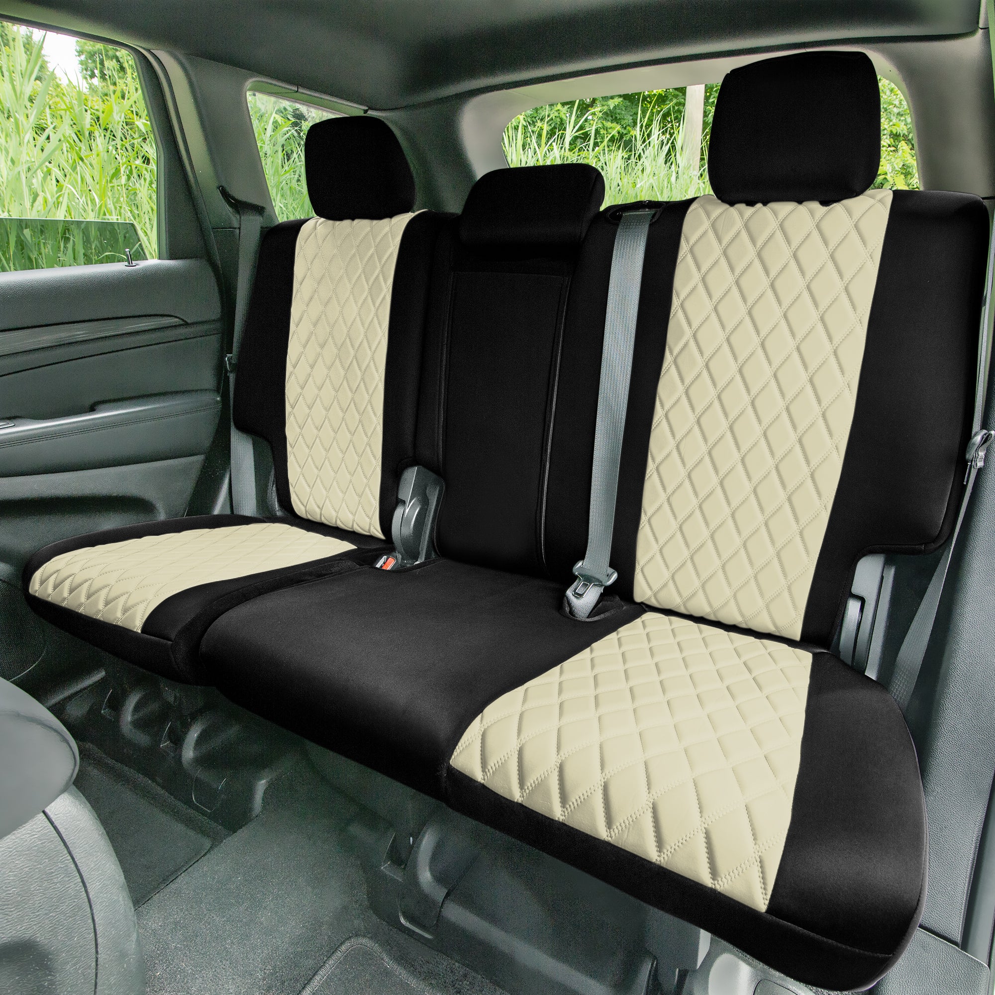 Jeep Grand Cherokee 2011 -2021 - Rear Set Seat Covers - Beige Ultraflex Neoprene