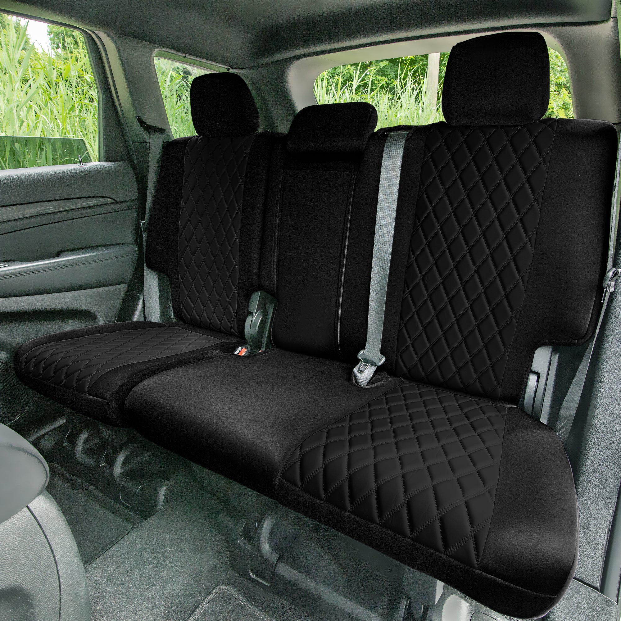 Jeep Grand Cherokee 2011 -2021 - Rear Set Seat Covers - Black Ultraflex Neoprene