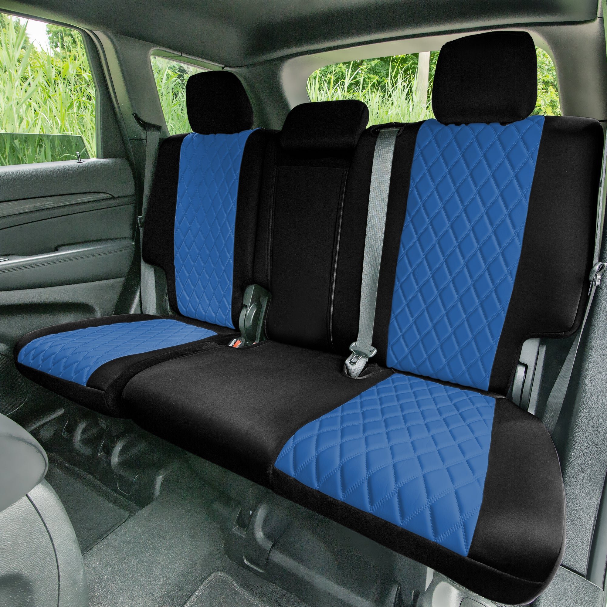 Jeep Grand Cherokee 2011 -2021 - Rear Set Seat Covers - Blue Ultraflex Neoprene