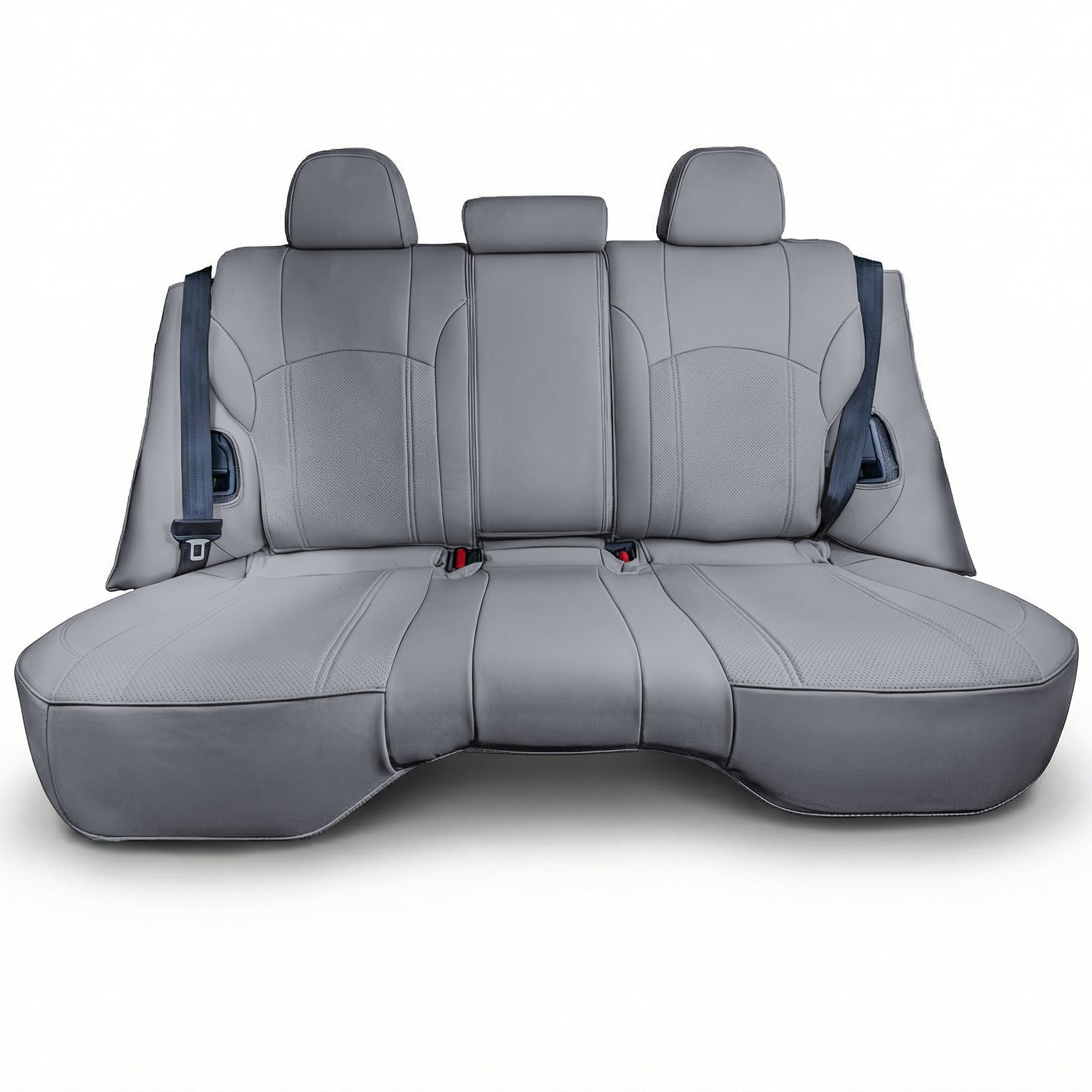 Subaru Outback 2020 - 2025 - Rear Set Seat Covers - Solid Gray Faux Leather