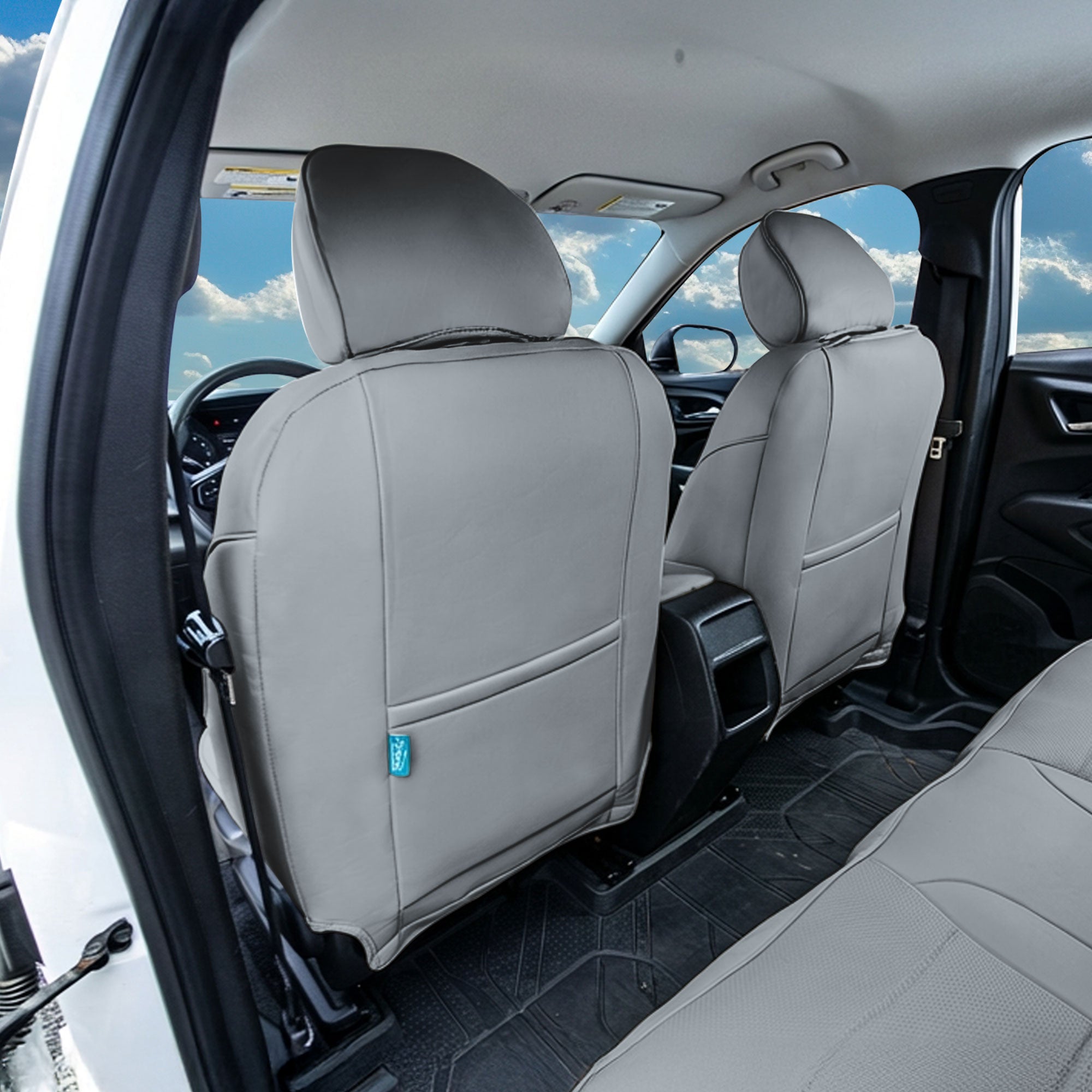 Chevrolet Trax 2024–2026 - Front Set Covers - Solid Gray Faux Leather