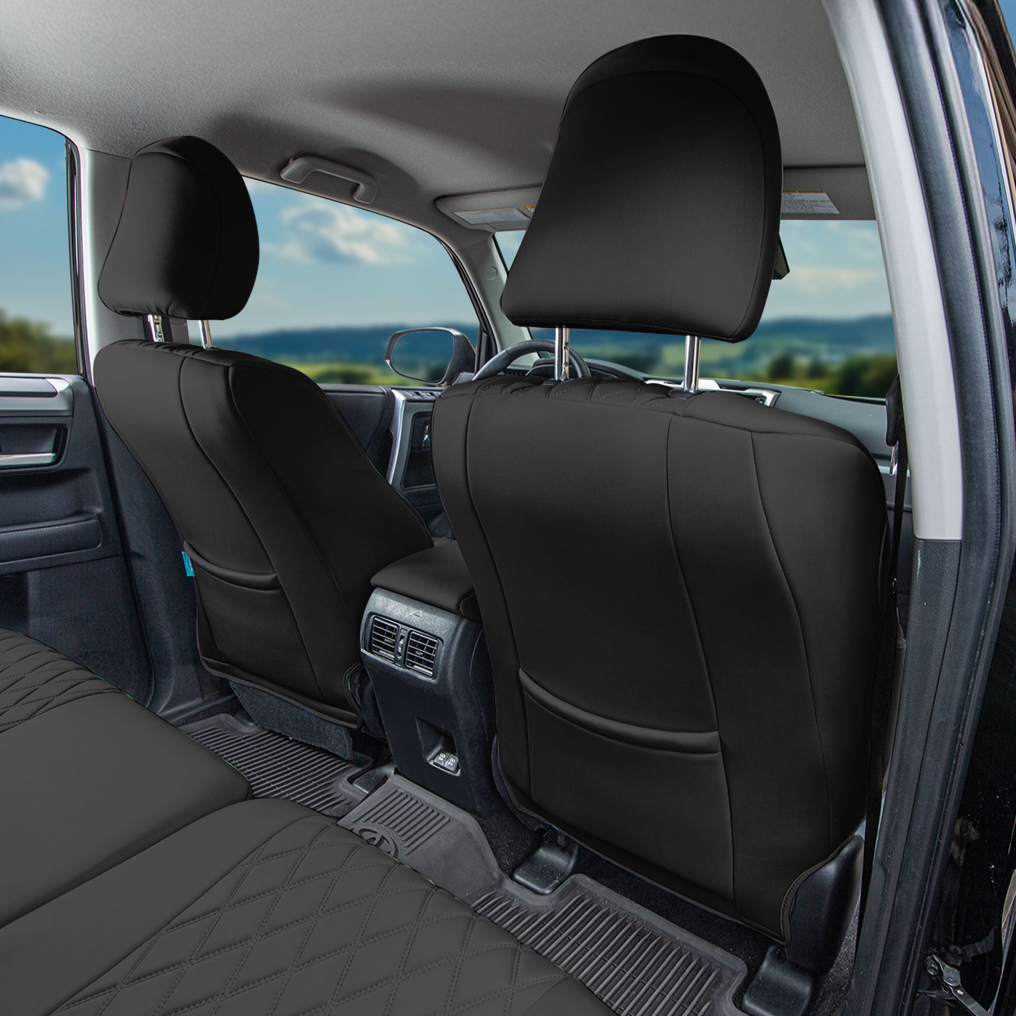 Toyota 4Runner 2010–2024 – 7 Passenger - Front Set Covers - Black Ultraflex Neoprene