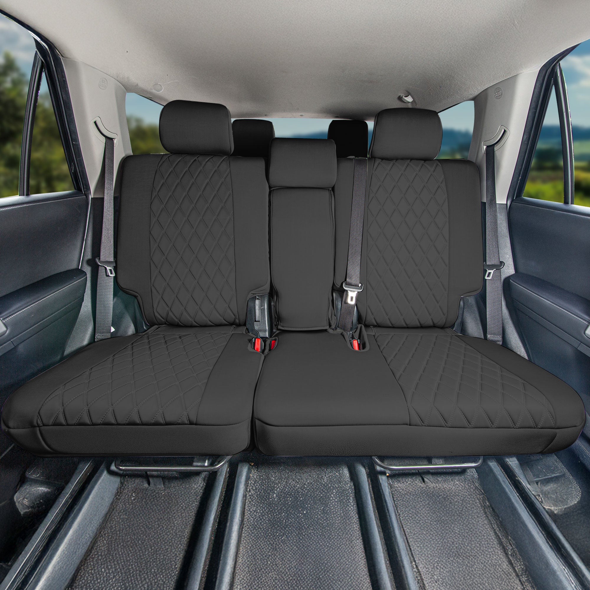 Toyota 4Runner 2010–2024 – 7 Passenger 2nd Row Seat Covers - Black Ultraflex Neoprene