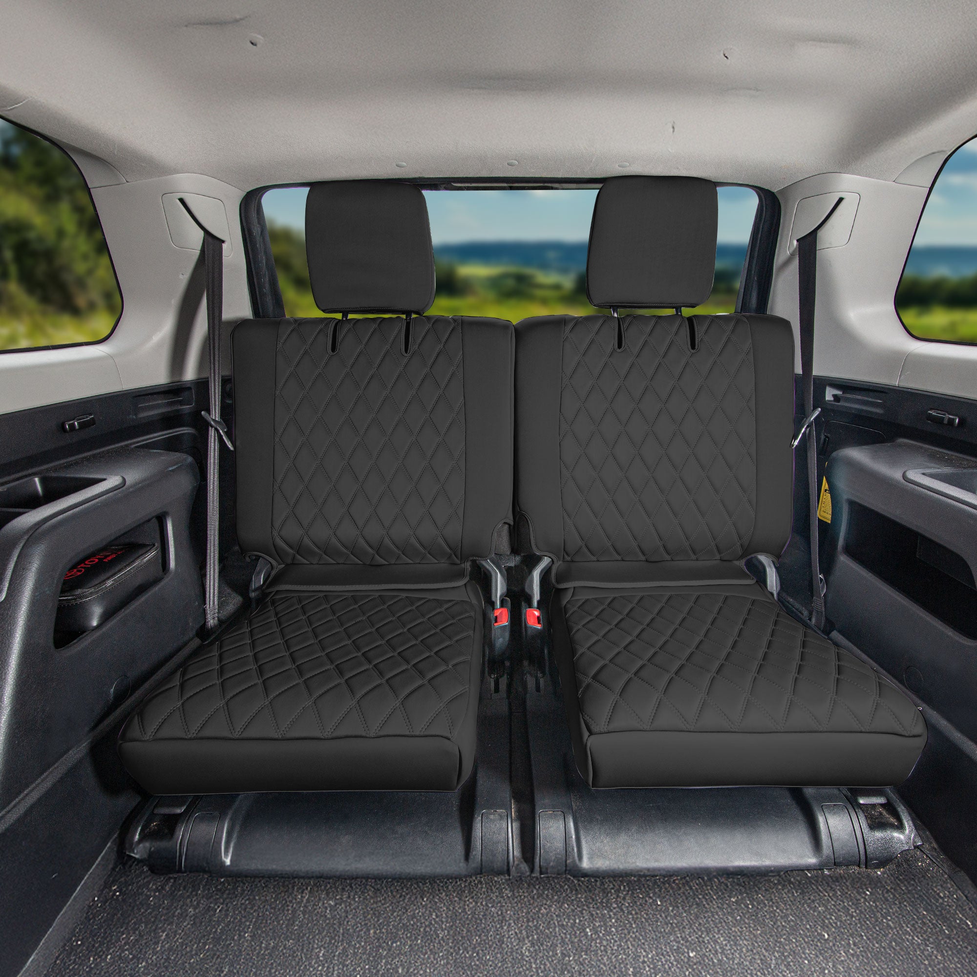 Toyota 4Runner 2010–2024 – 7 Passenger 3rd Row Seat Covers - Black Ultraflex Neoprene