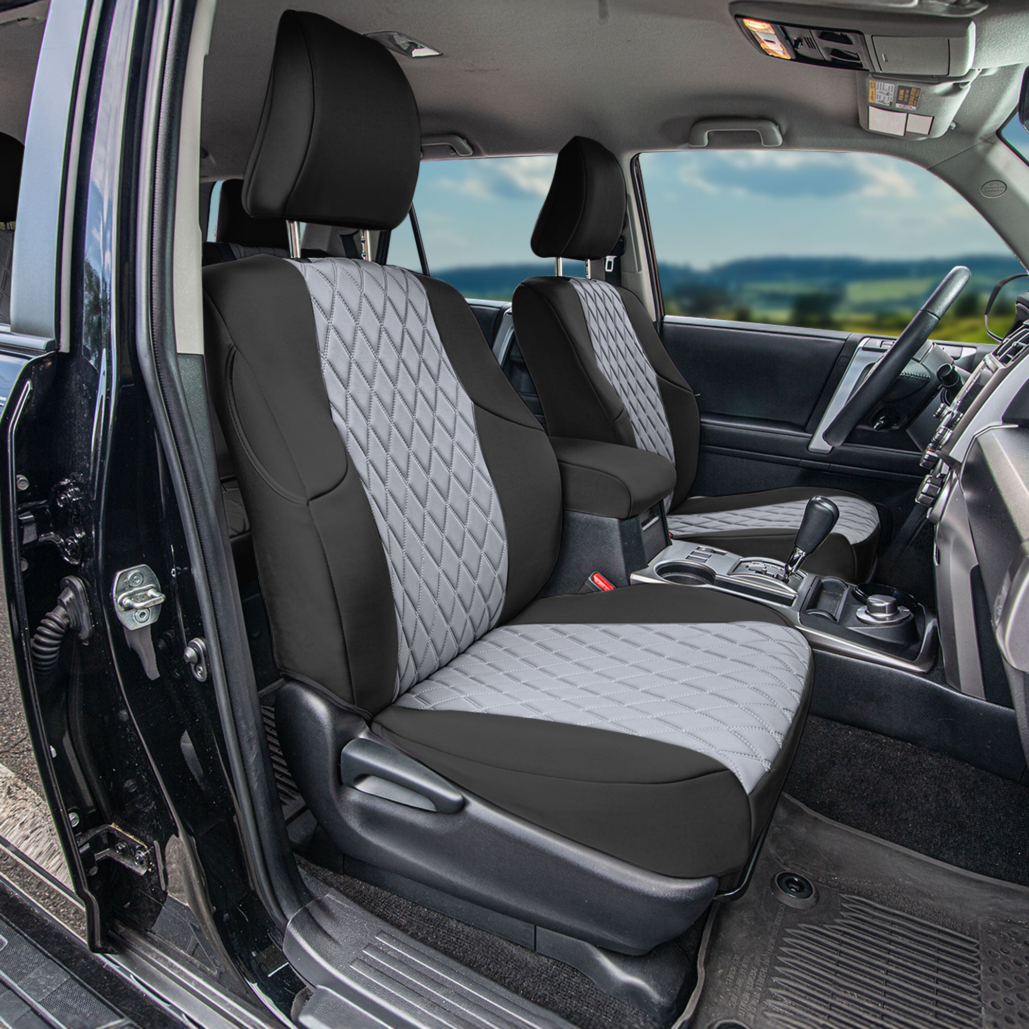 Toyota 4Runner 2010–2024 – 7 Passenger - Front Set Covers - Gray Ultraflex Neoprene