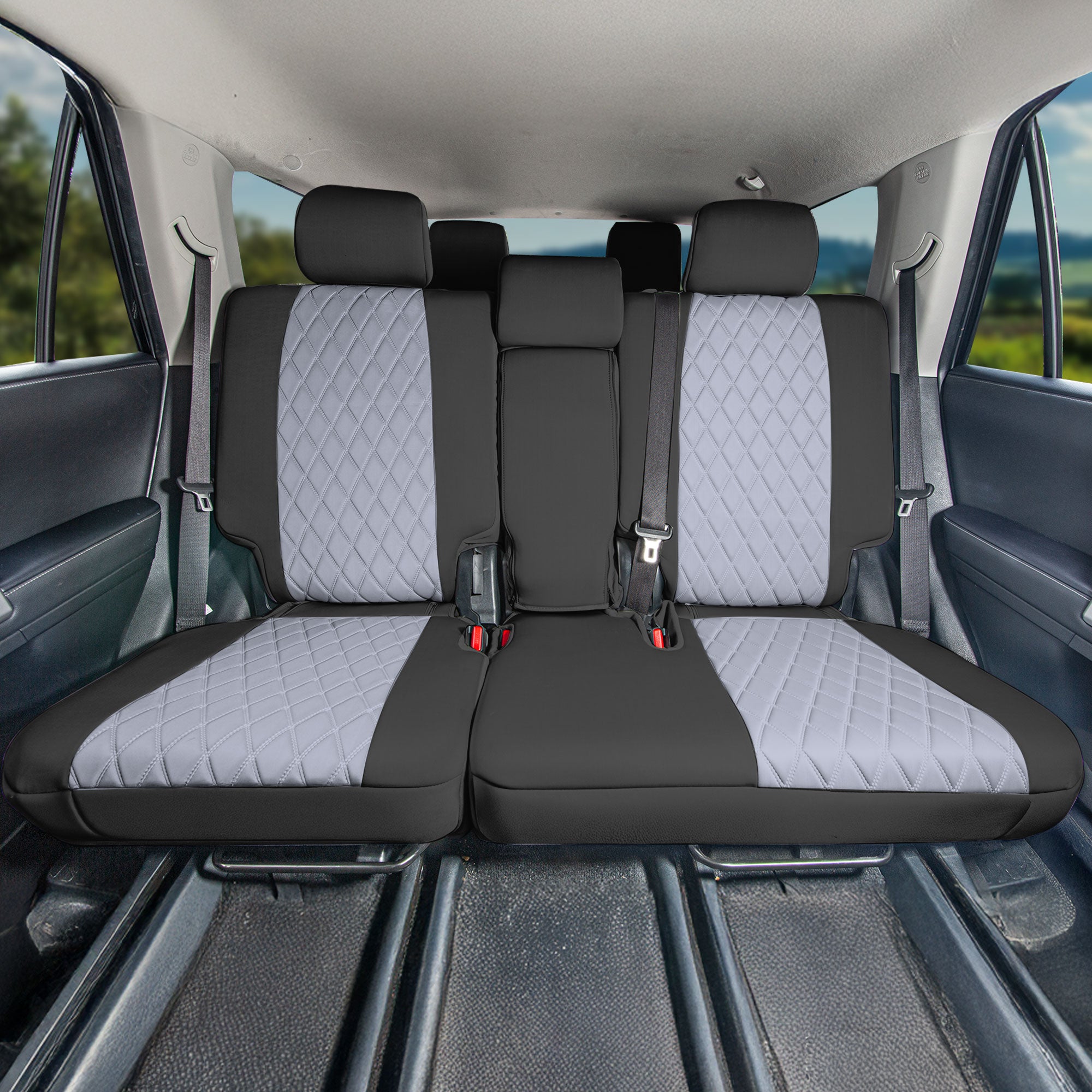 Toyota 4Runner 2010–2024 – 7 Passenger 2nd Row Seat Covers - Gray Ultraflex Neoprene