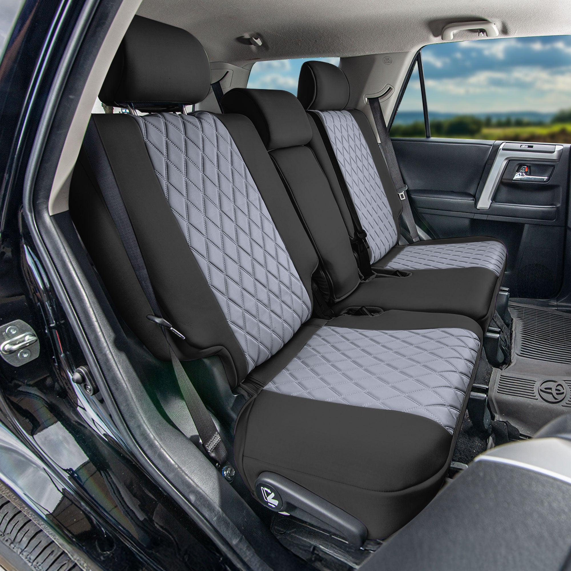 Toyota 4Runner 2010–2024 – 7 Passenger 2nd Row Seat Covers - Gray Ultraflex Neoprene