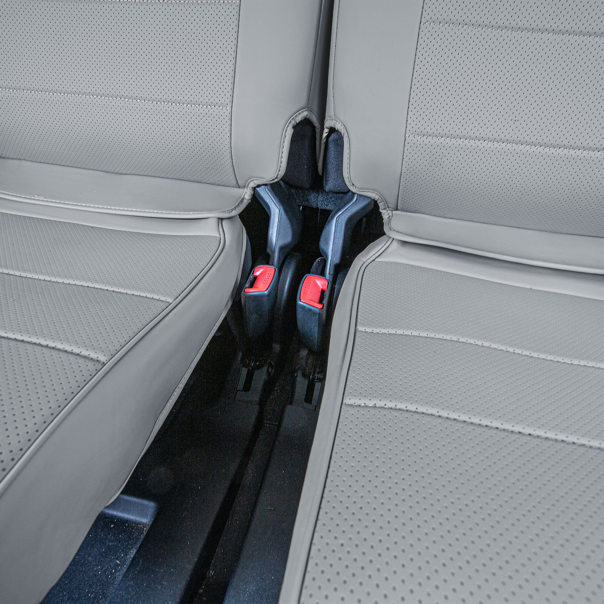 Toyota 4Runner 2010–2024 – 7 Passenger 3rd Row Seat Covers - Solid Gray Faux Leather