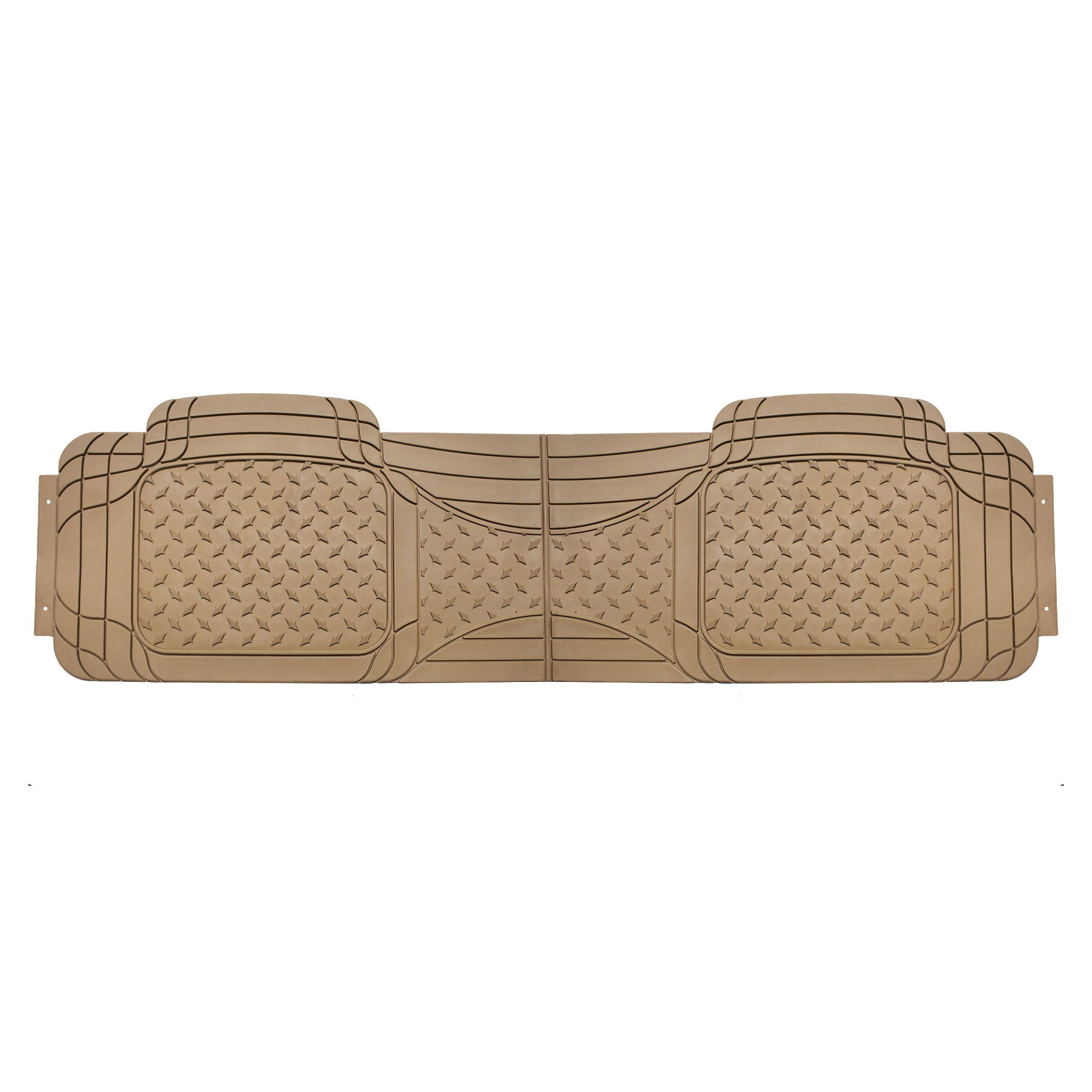 Semi-Custom ClimaProof Trimmable Non-Slip Vinyl Car Floor Mats - Rear Set Beige