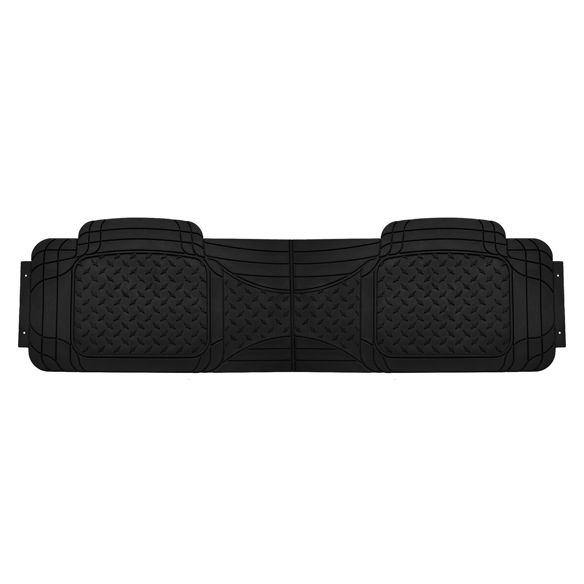 Semi-Custom ClimaProof Trimmable Non-Slip Vinyl Car Floor Mats - Rear Set Black