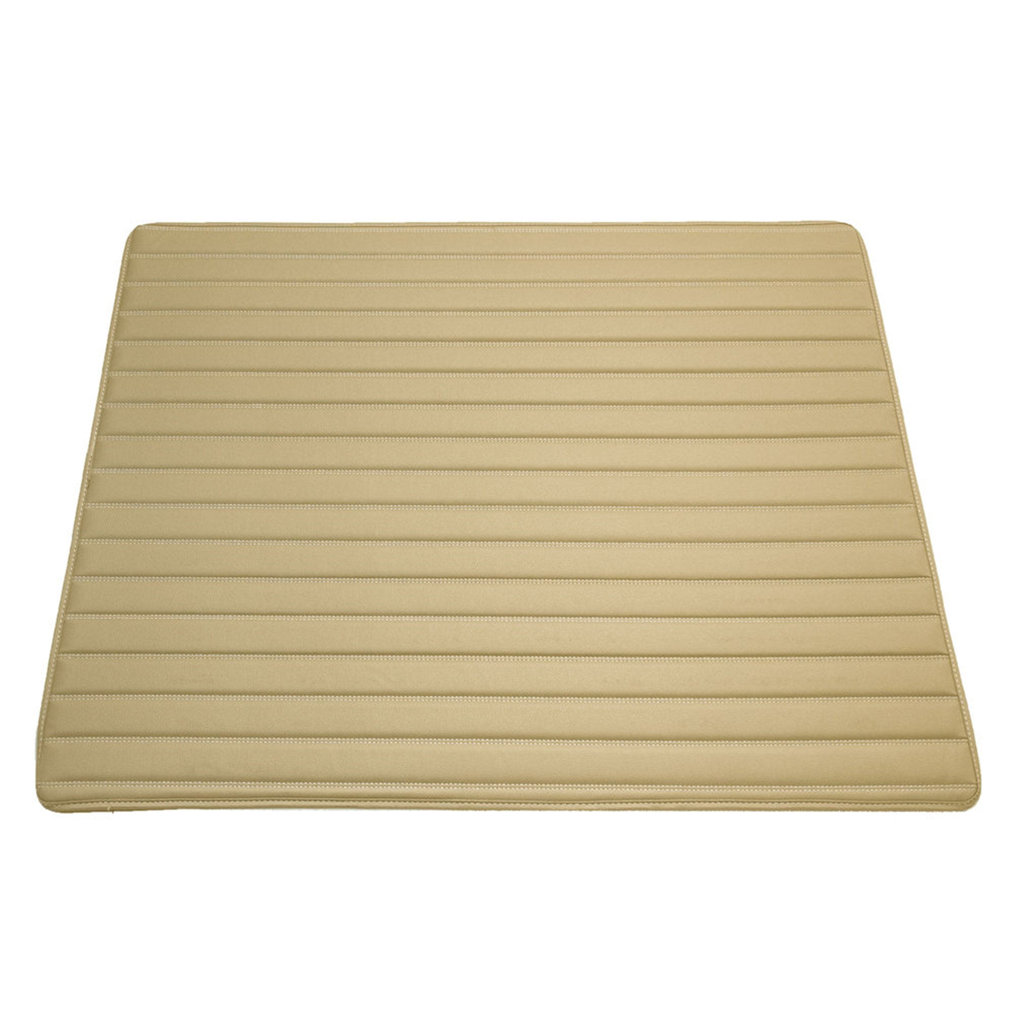 Deluxe Heavy-Duty Non-Slip Faux Leather Flat Stripe Multi-Purpose Cargo Liner - Beige , 32