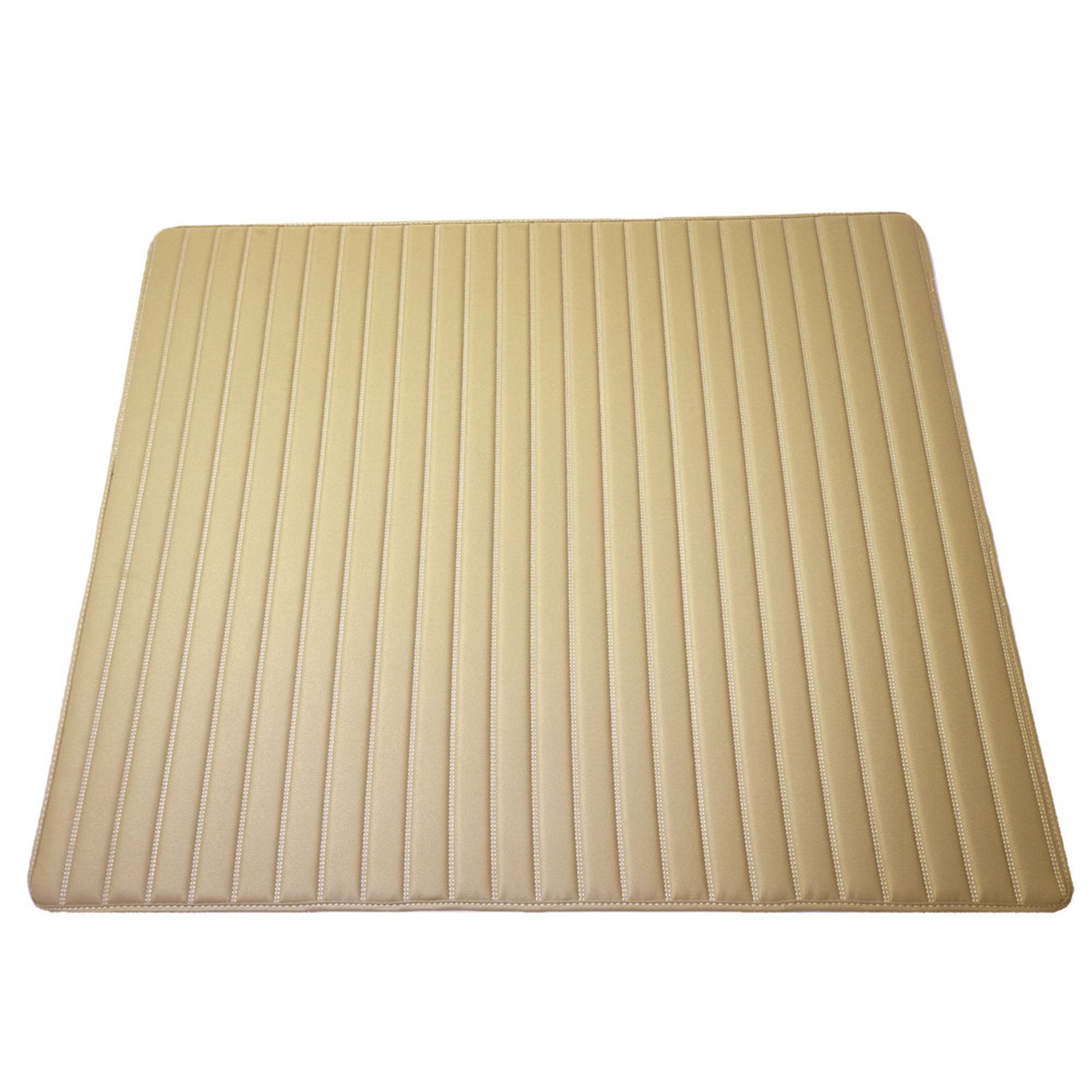 Deluxe Heavy-Duty Non-Slip Faux Leather Flat Stripe Multi-Purpose Cargo Liner - Beige, 46