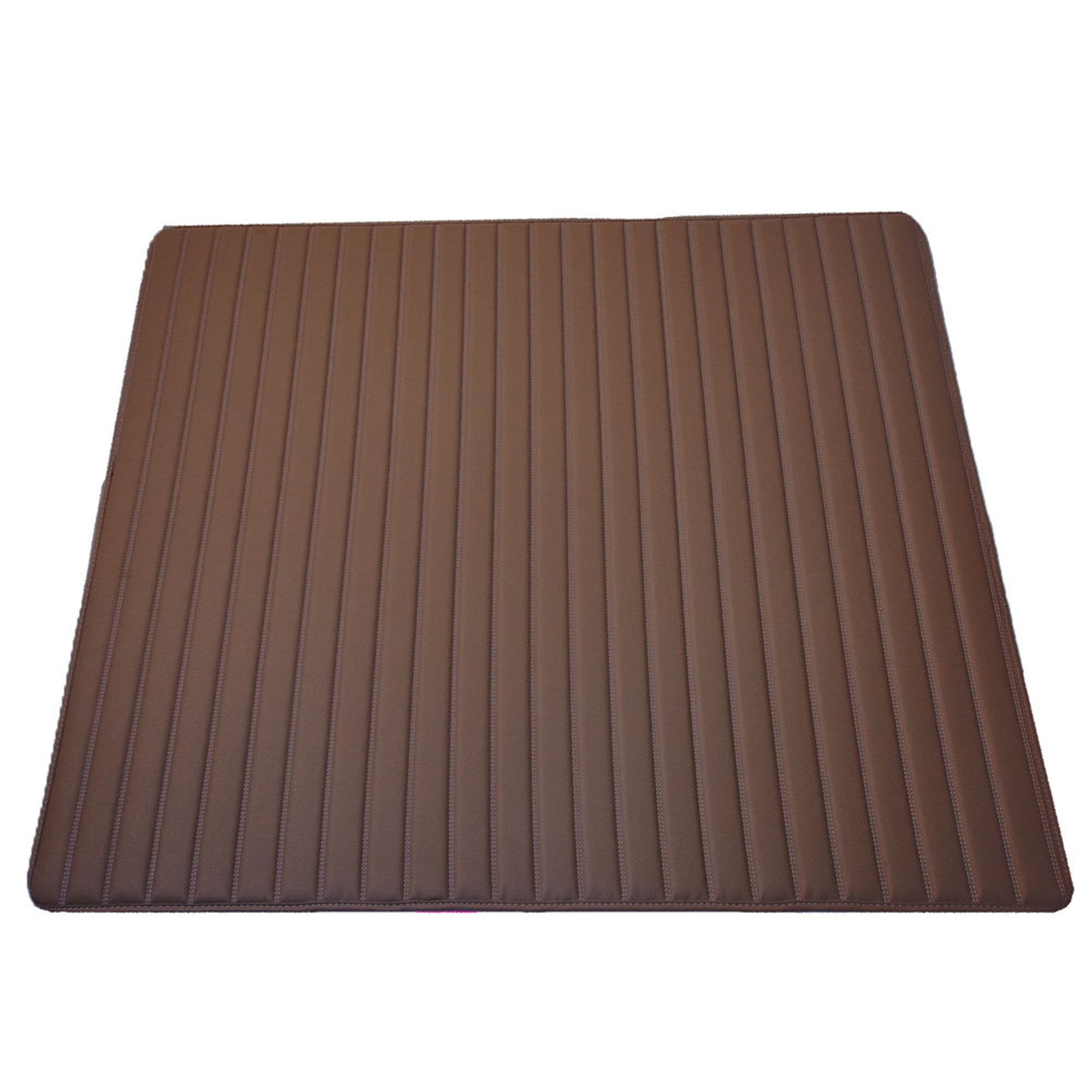 Deluxe Heavy-Duty Non-Slip Faux Leather Flat Stripe Multi-Purpose Cargo Liner - Brown, 46