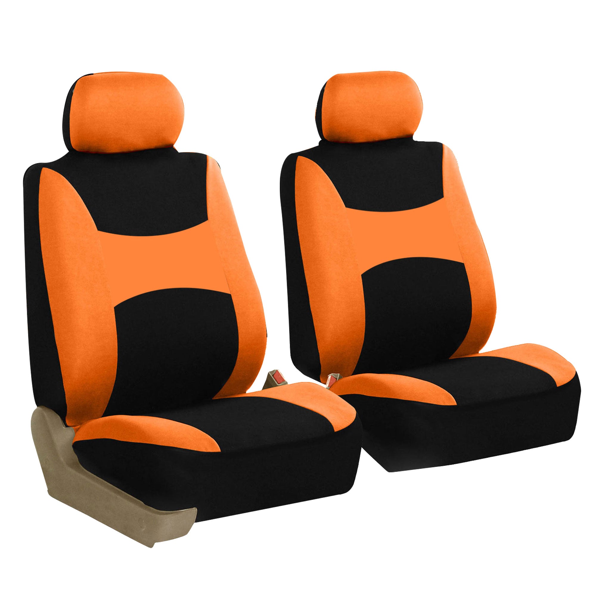 Light & Breezy Flat Cloth Seat Covers - Front Set Orange