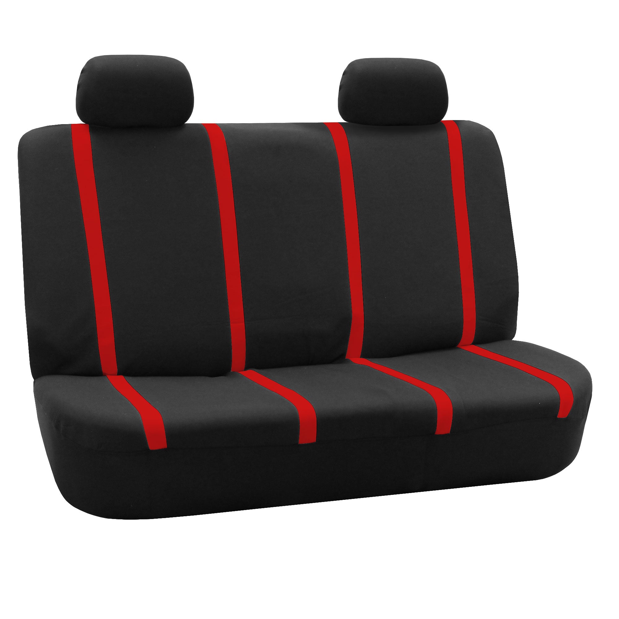 Unique Flat Cloth Seat Covers - Rear Red