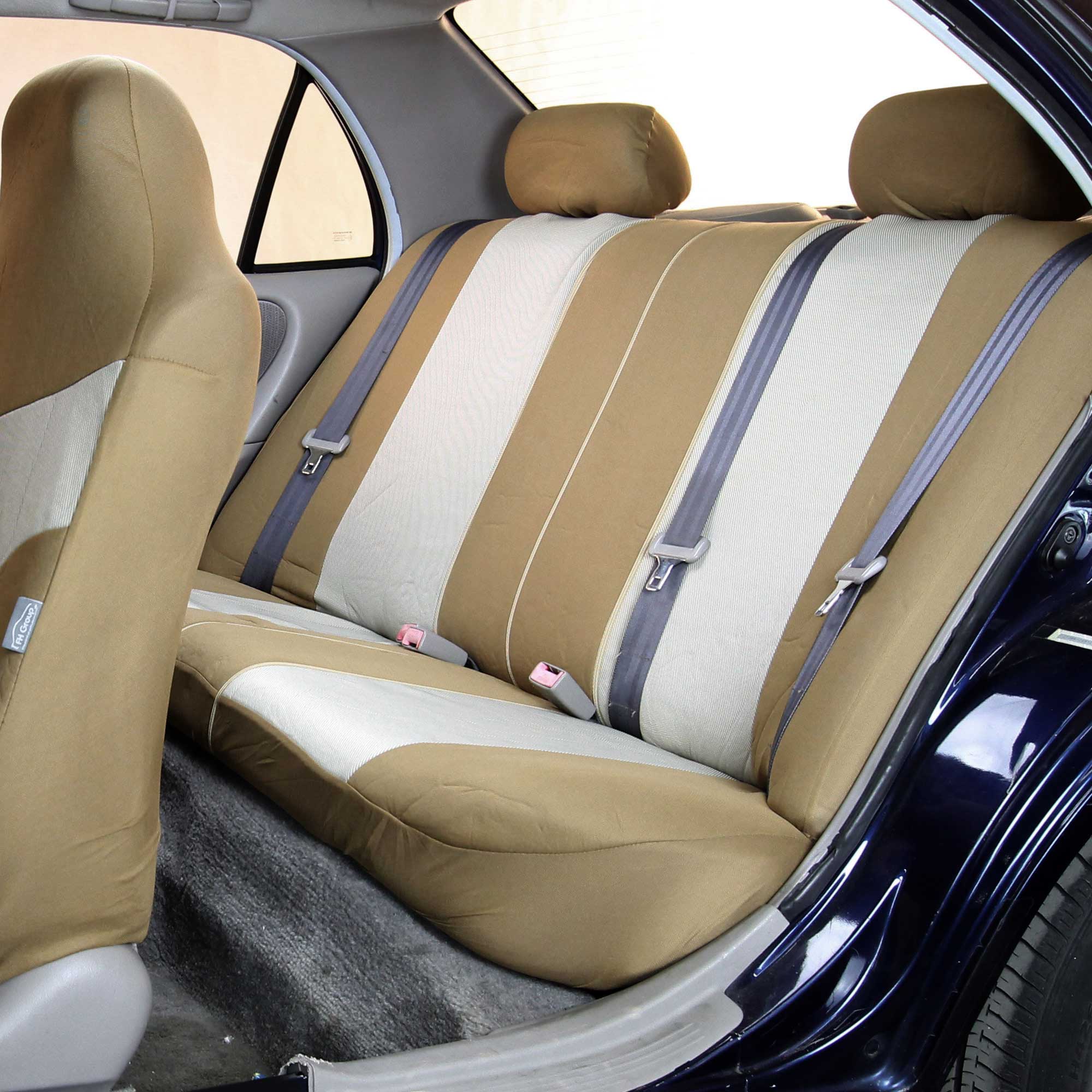 Supreme Twill Seat Covers - Rear Set Beige / Tan