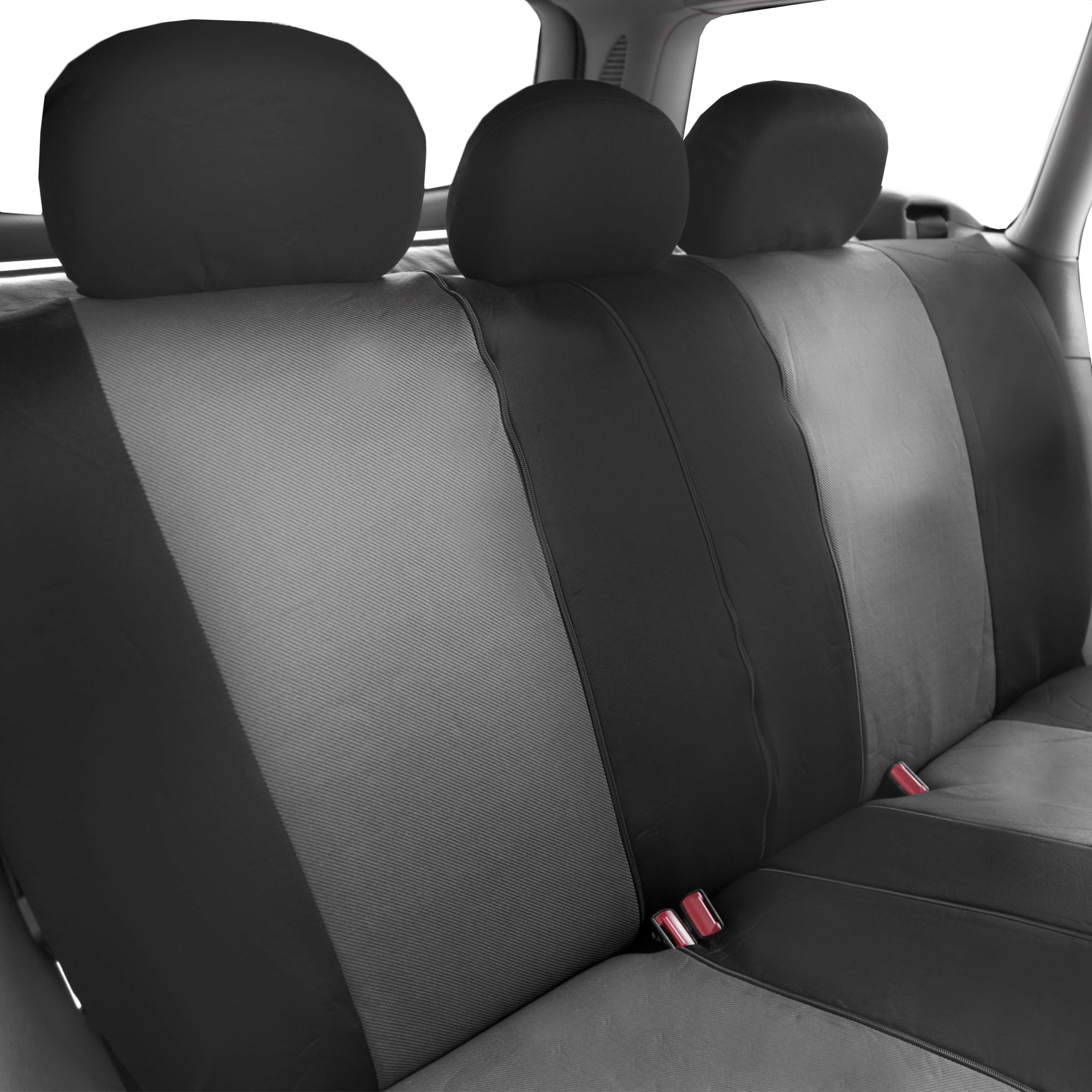 Supreme Twill Seat Covers - Rear Set Gray / Black