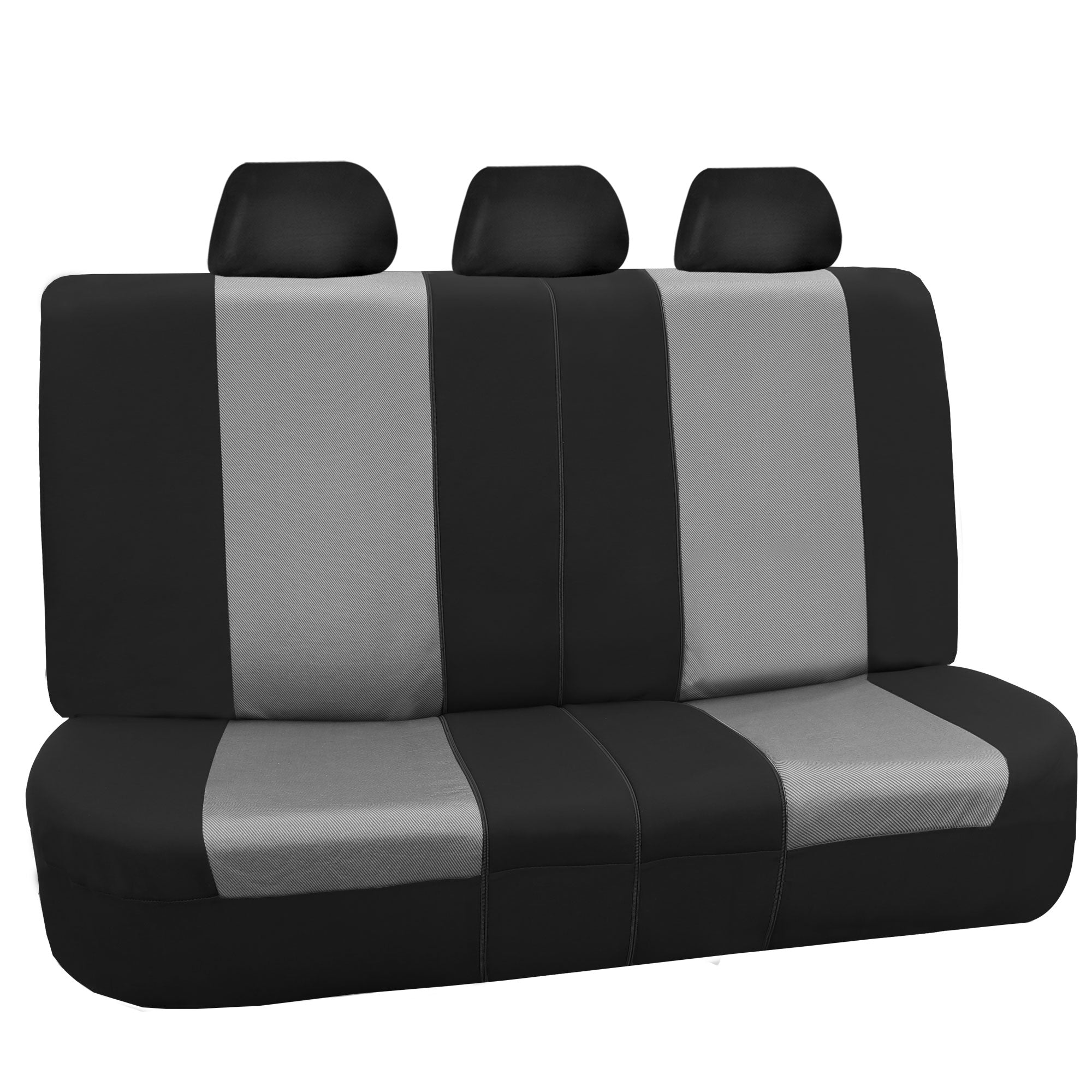Supreme Twill Seat Covers - Rear Set Gray / Black