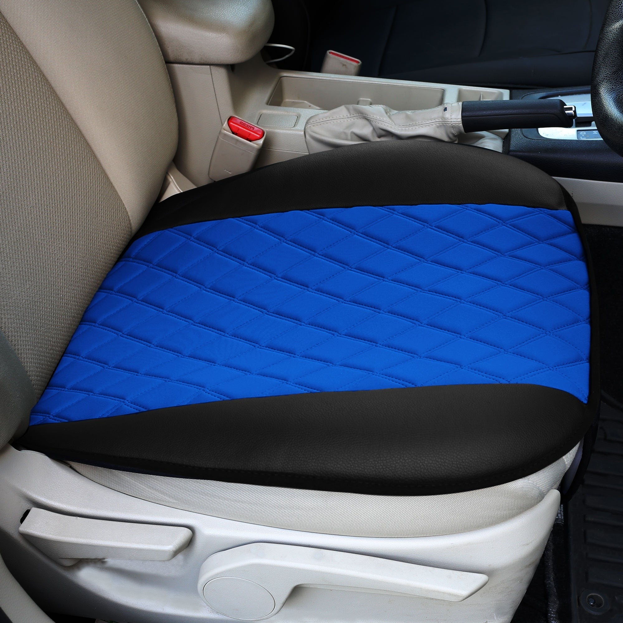 Faux Leather and NeoSupreme Seat Cushion Pad - Front Set Blue