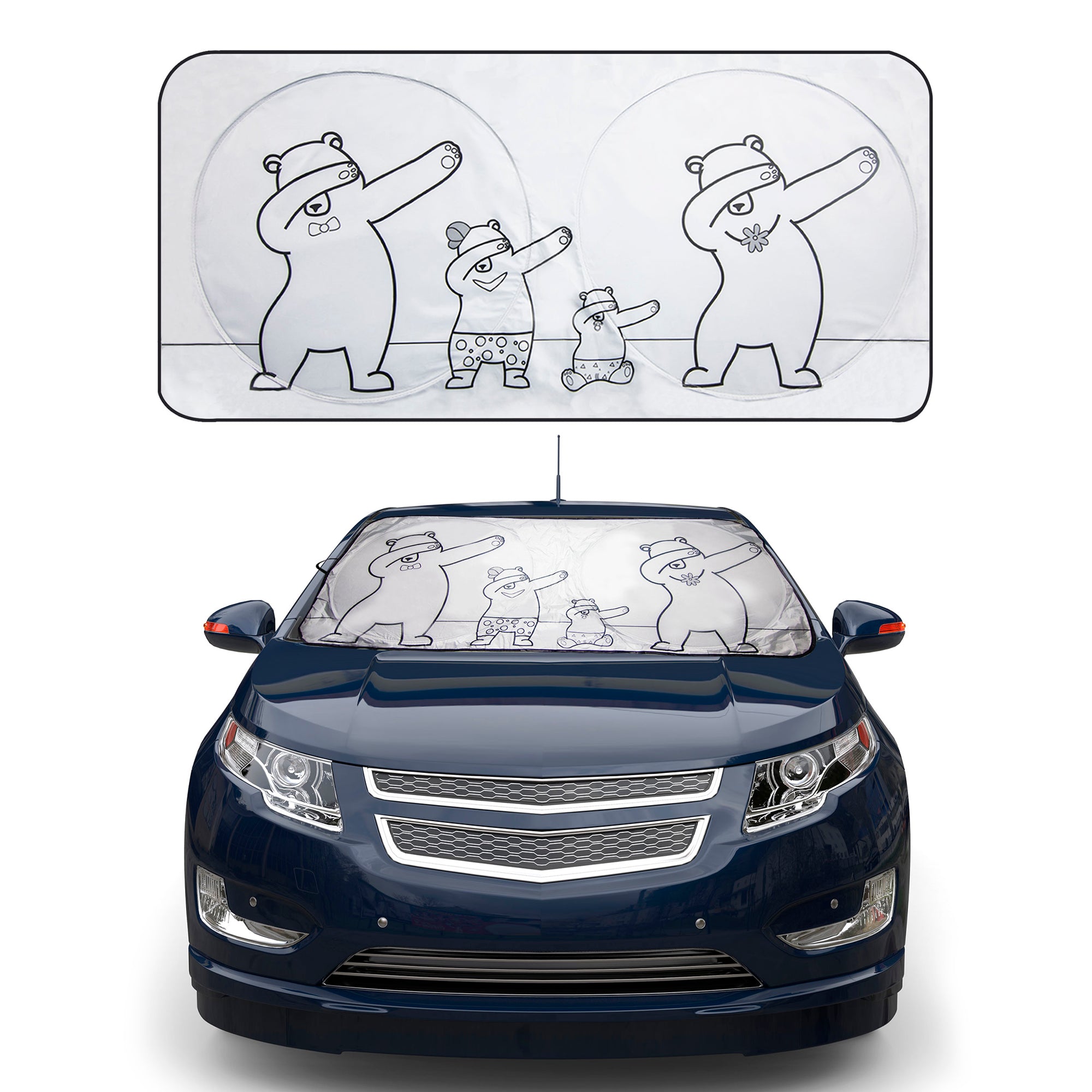 Dancing Bears Car Windshield Sun Shade Medium