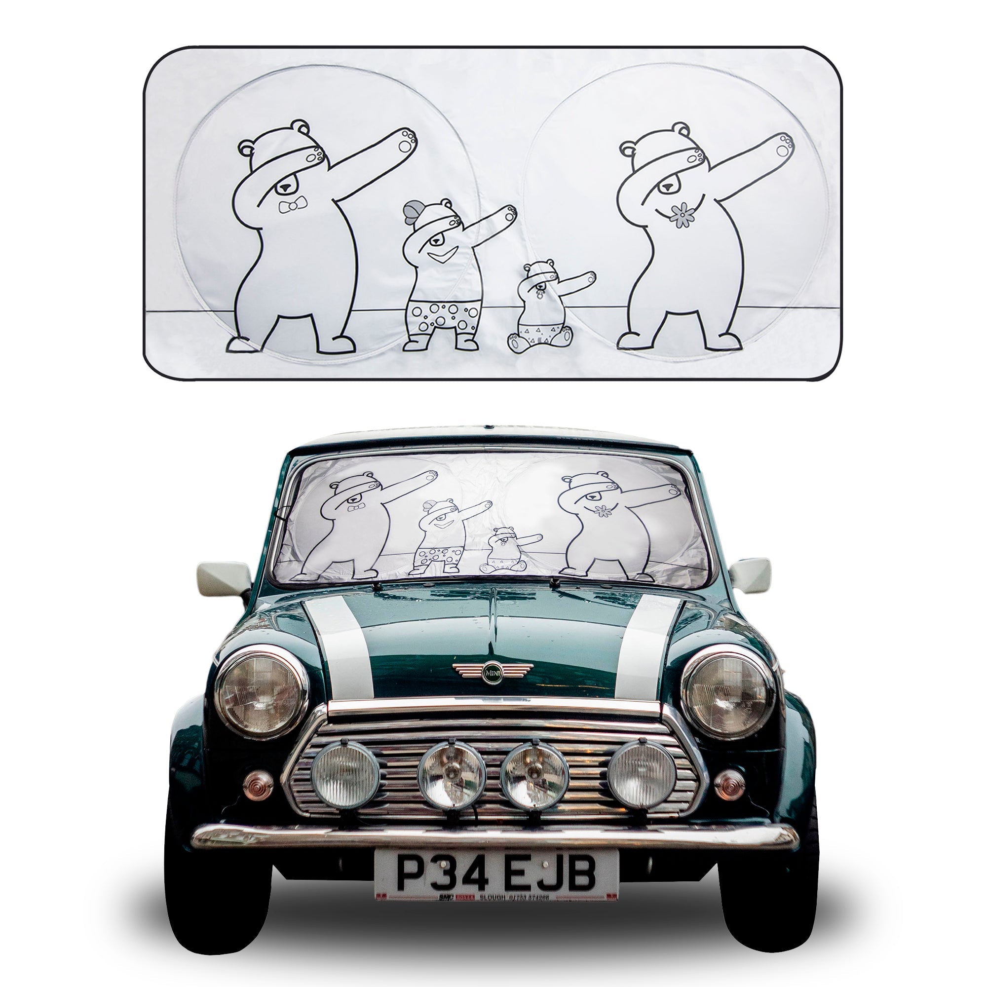 Dancing Bears Car Windshield Sun Shade Small
