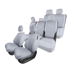 Ford Explorer Base 2020-2024  - Full Set Seat Covers  -  Solid Gray Ultraflex Neoprene