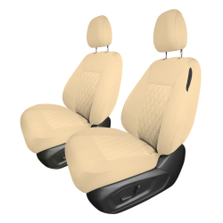 Ford Explorer Base 2020-2024  - Full Set Seat Covers  -  Solid Beige Ultraflex Neoprene