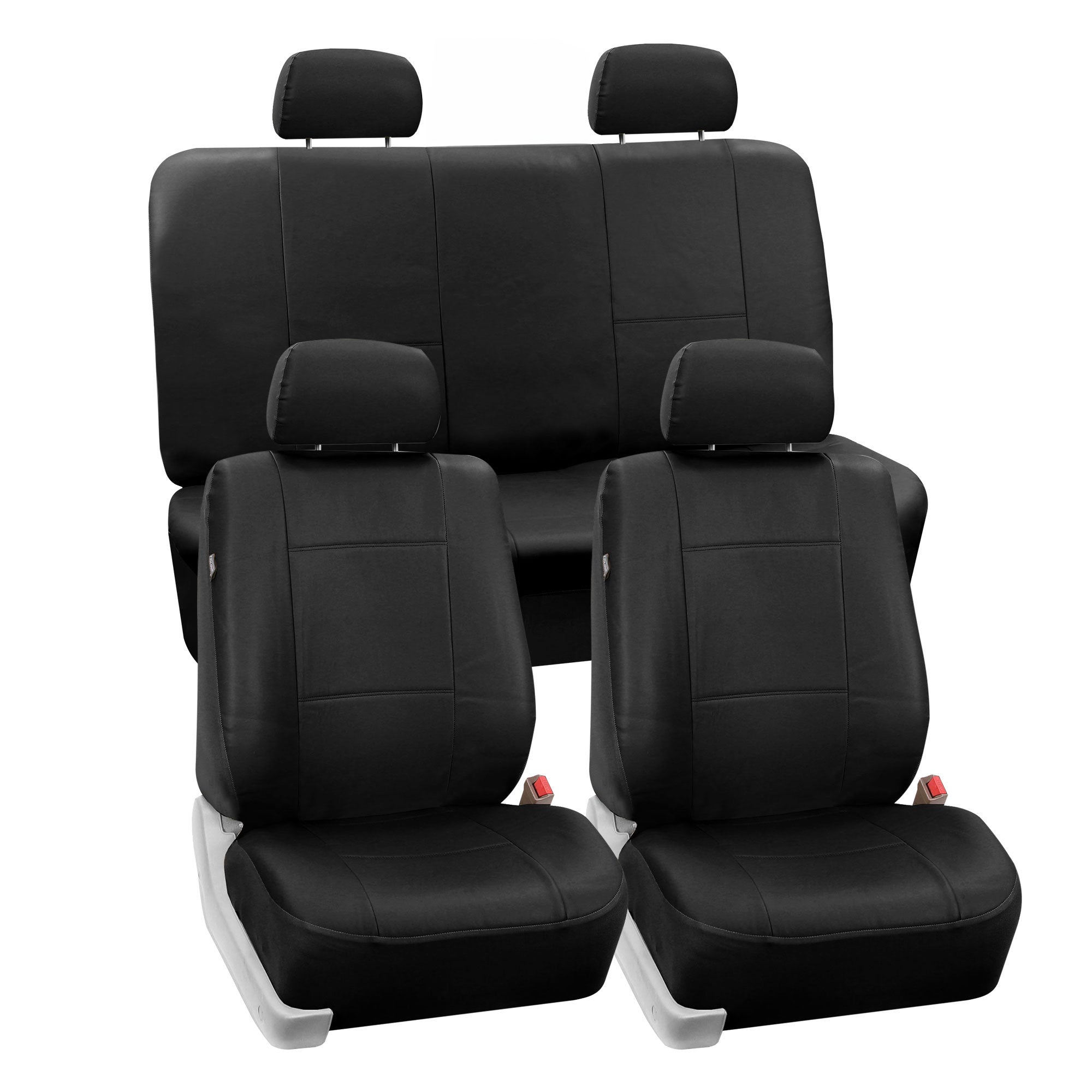 PU Leather Seat Covers - Full Set Black