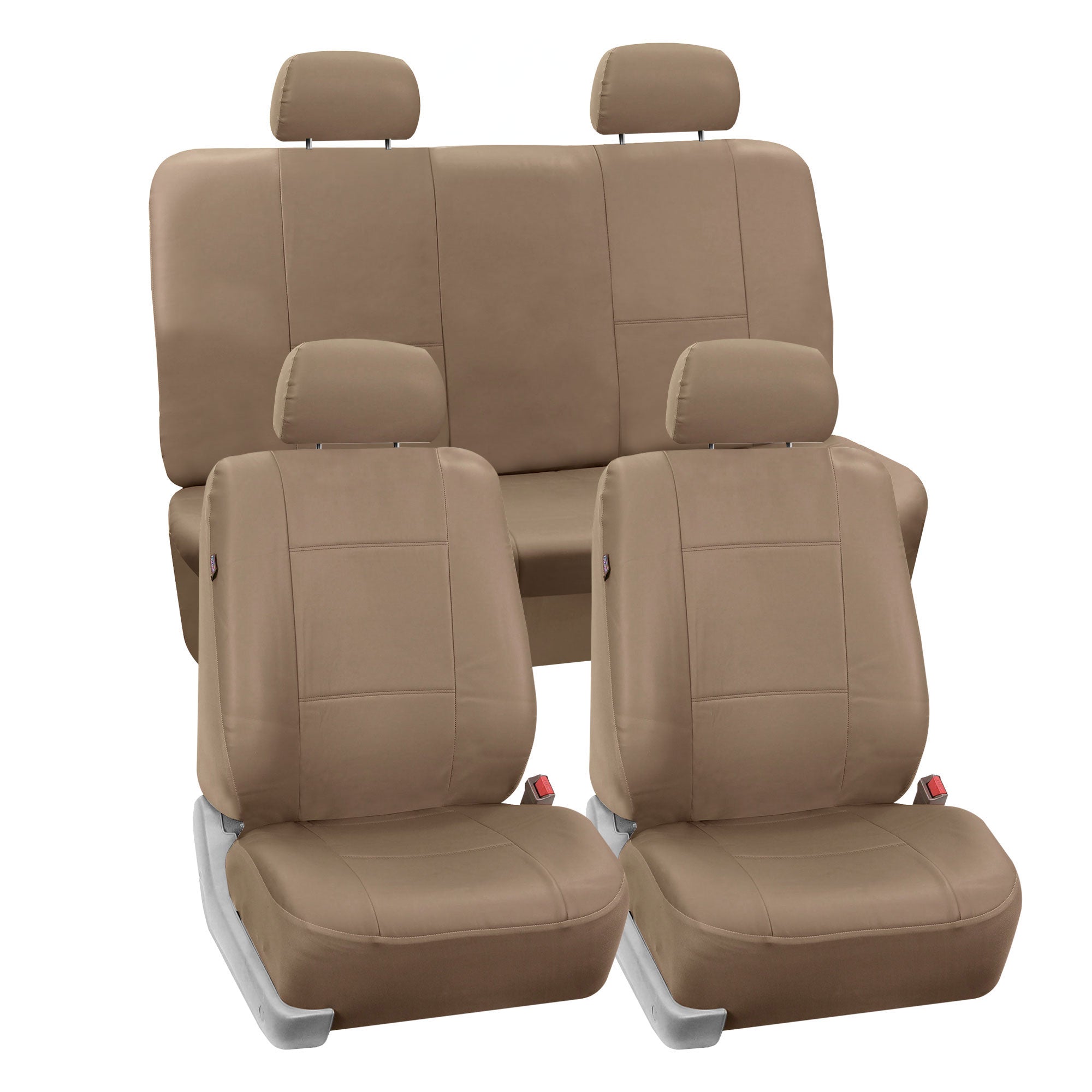 PU Leather Seat Covers - Full Set Tan