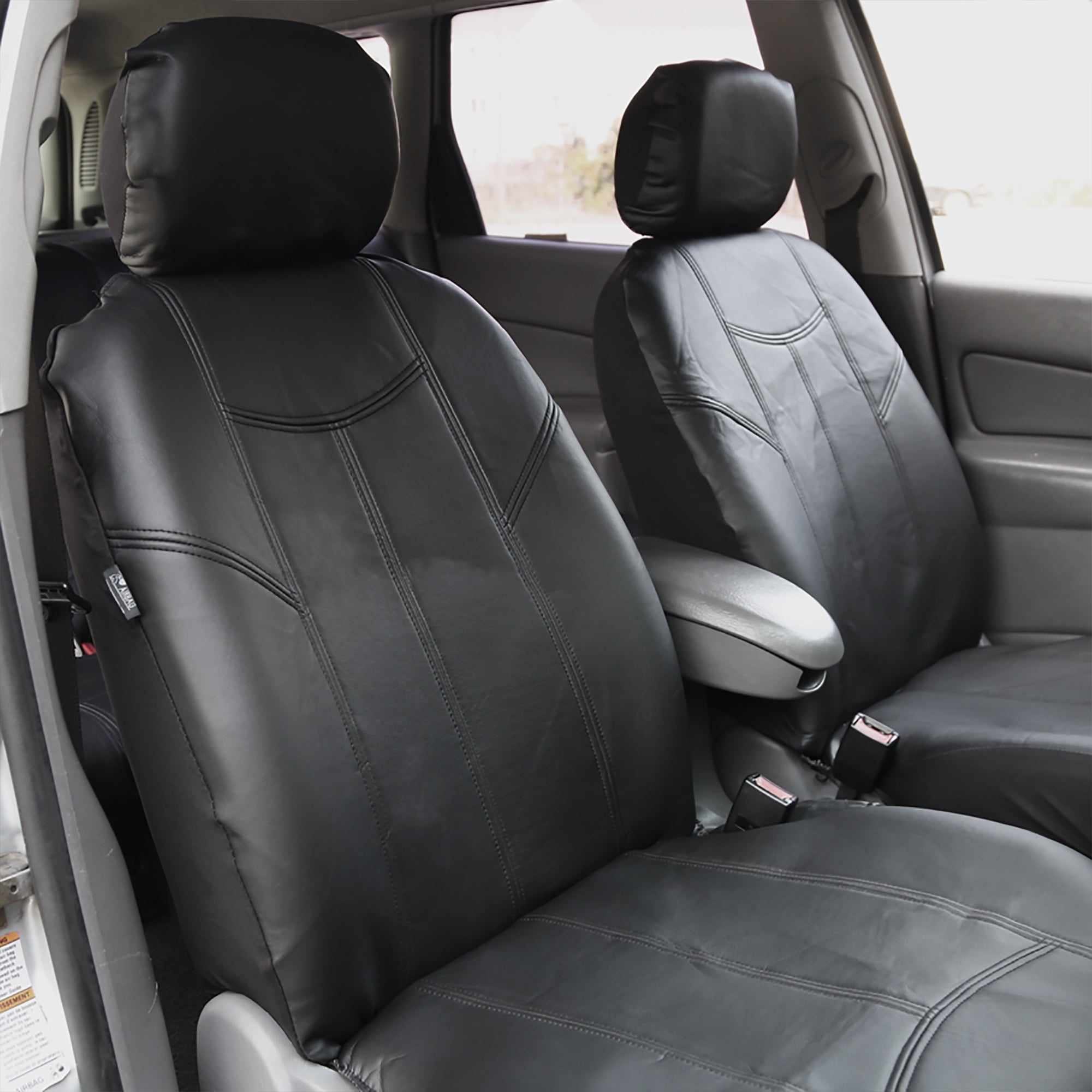 PU Leather Rome Seat Covers - Full Set Black