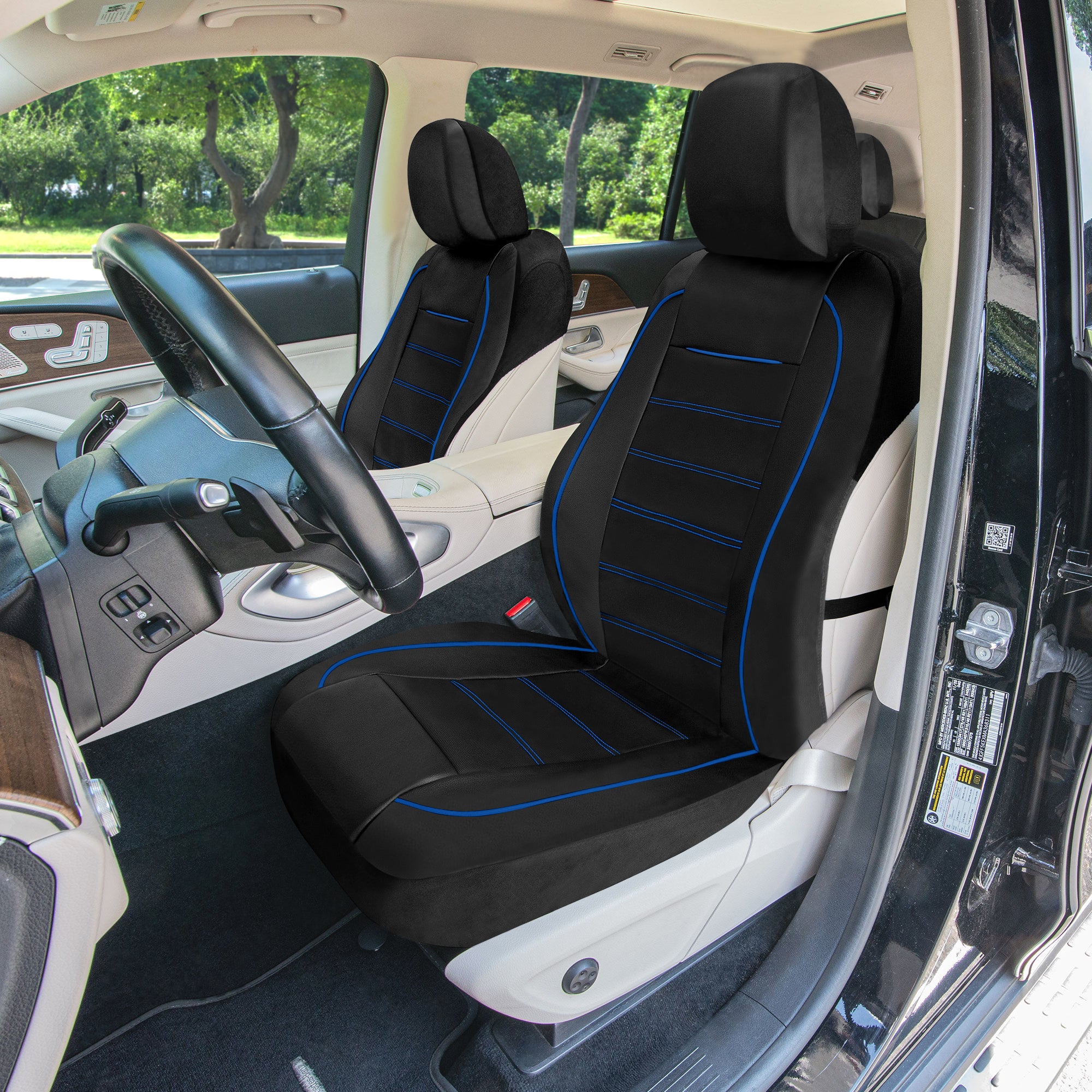 Premier Leatherette Seat Covers - Full Set - Blue