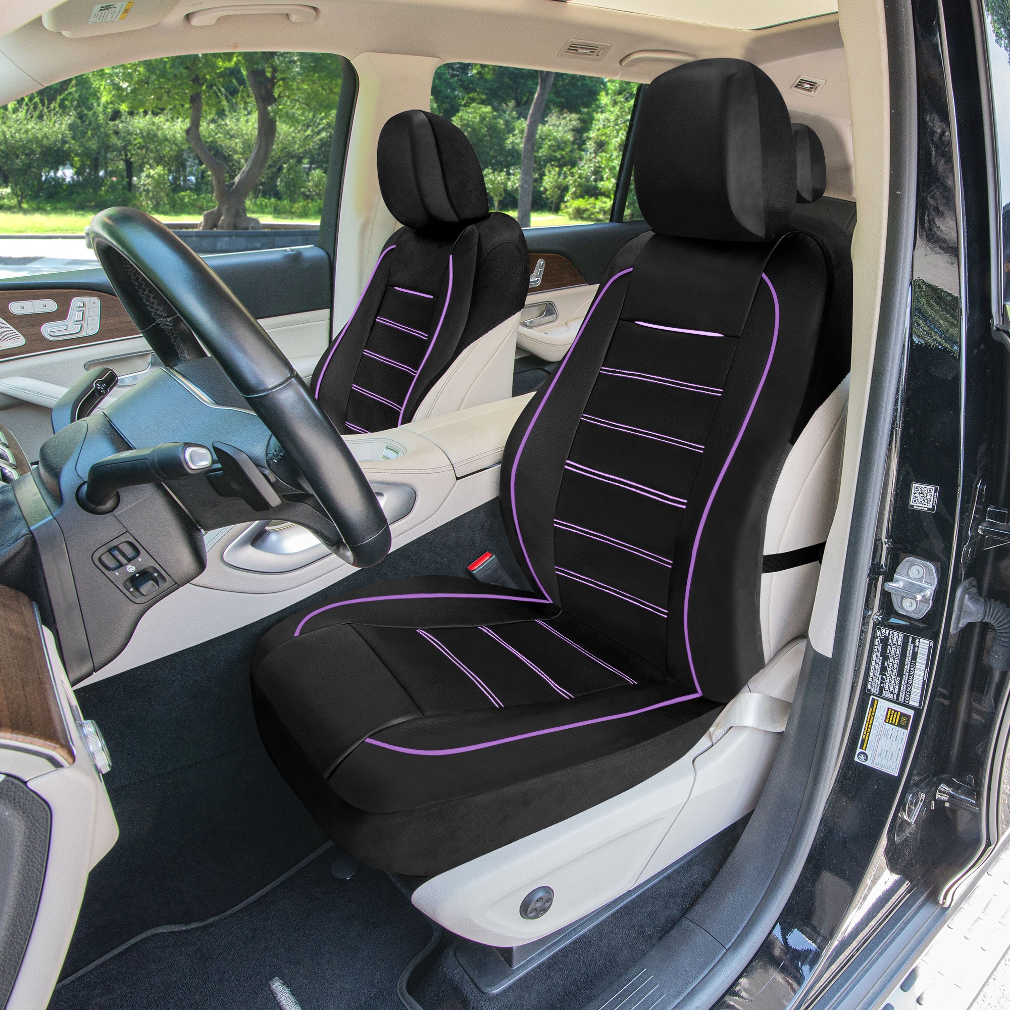 Premier Leatherette Seat Covers - Full Set - Purple