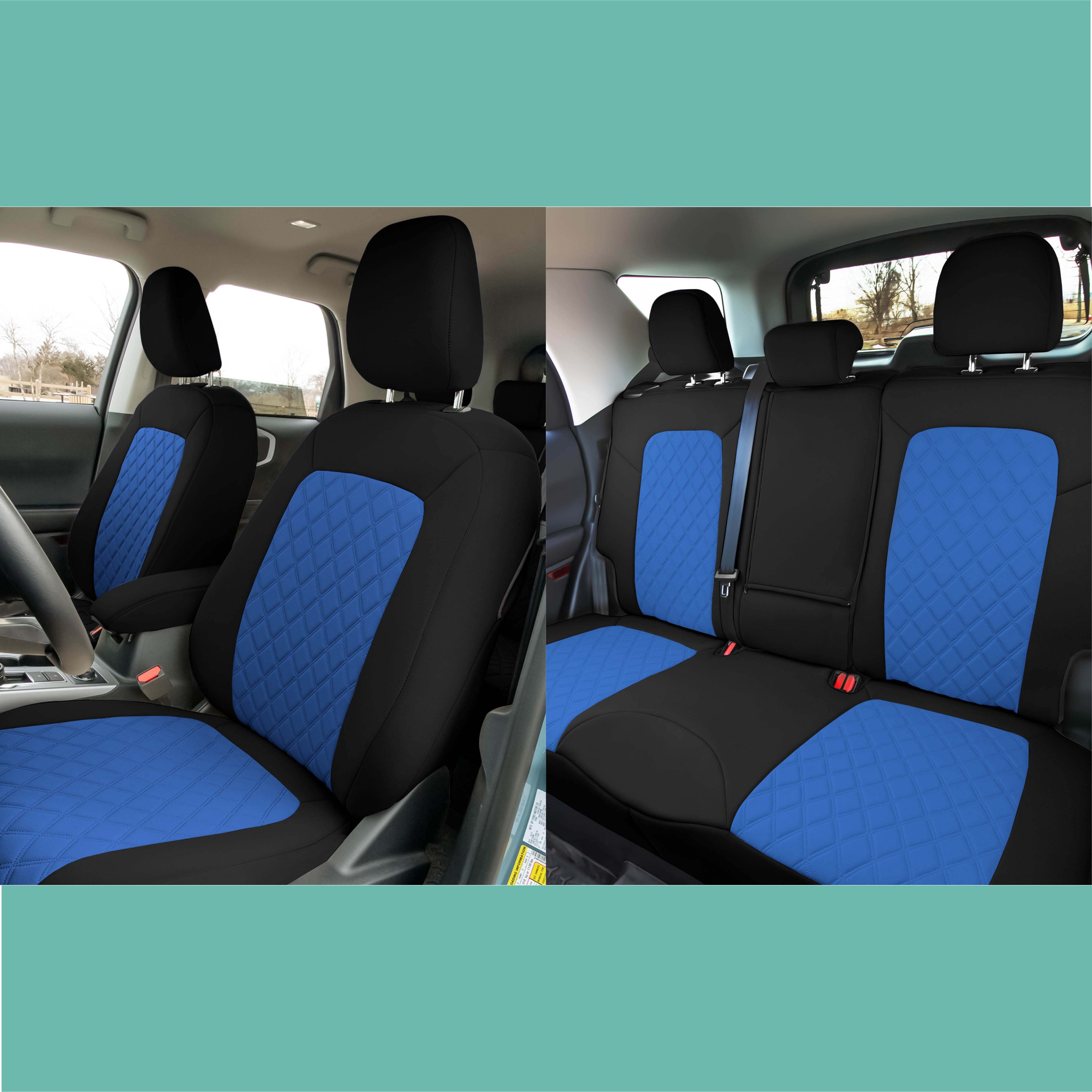 Ford Bronco Sport 2021-2024 - Full Set Seat Covers  -  Blue Ultraflex Neoprene