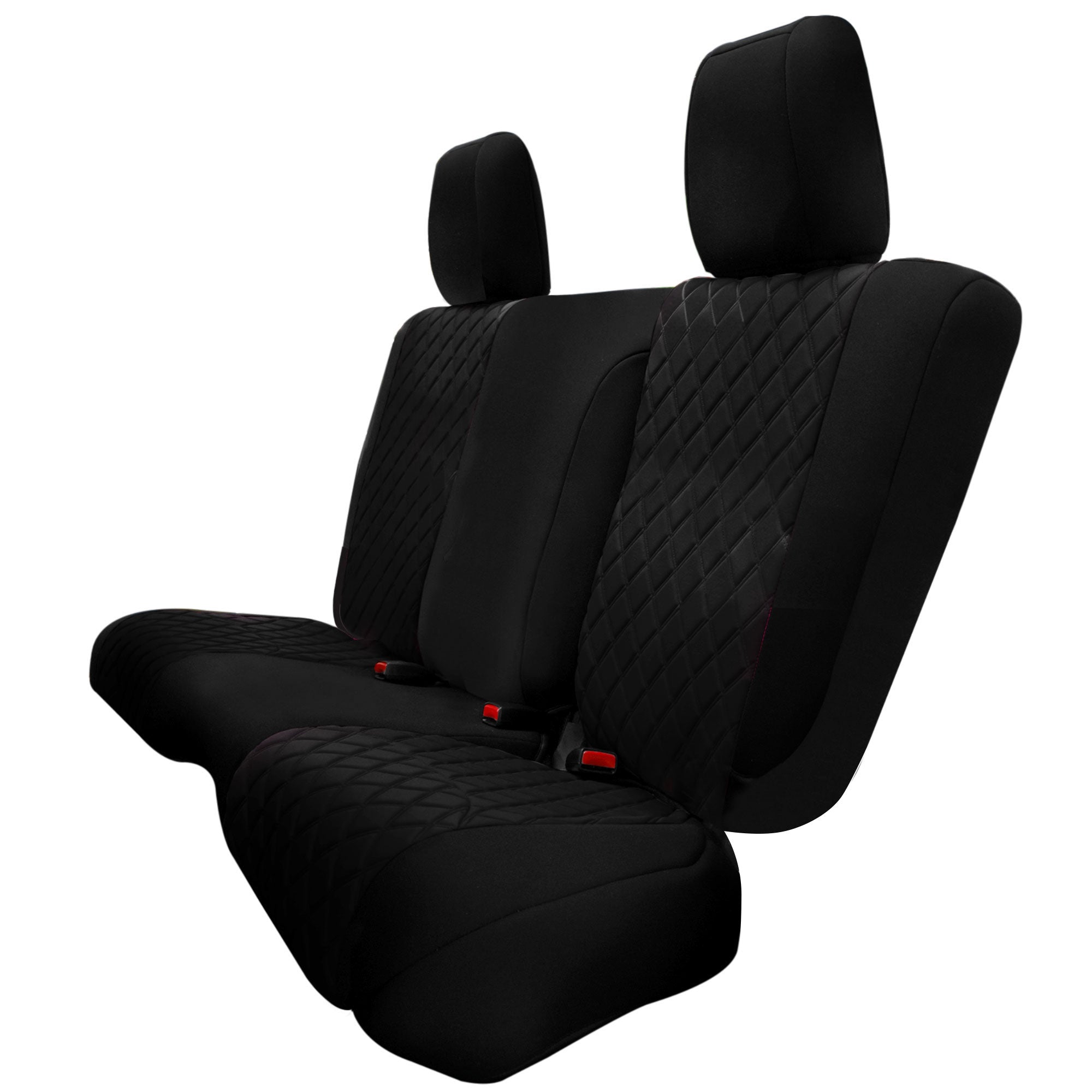 Jeep Wrangler JK 2 Door 2007-2017 -  Rear Set Seat Covers - Black Ultraflex Neoprene