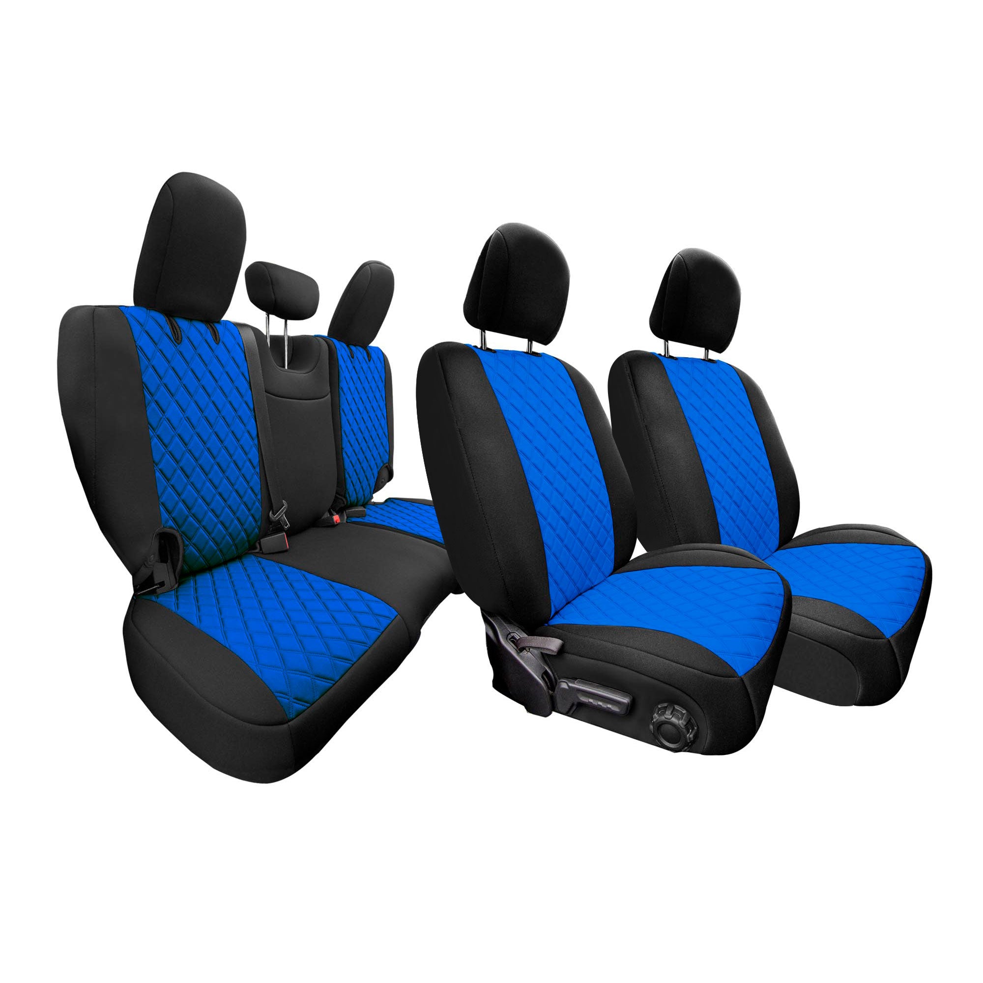 Jeep Wrangler JL 4-Door 2018-2023 -  Full Set Seat Covers - Blue Ultraflex Neoprene