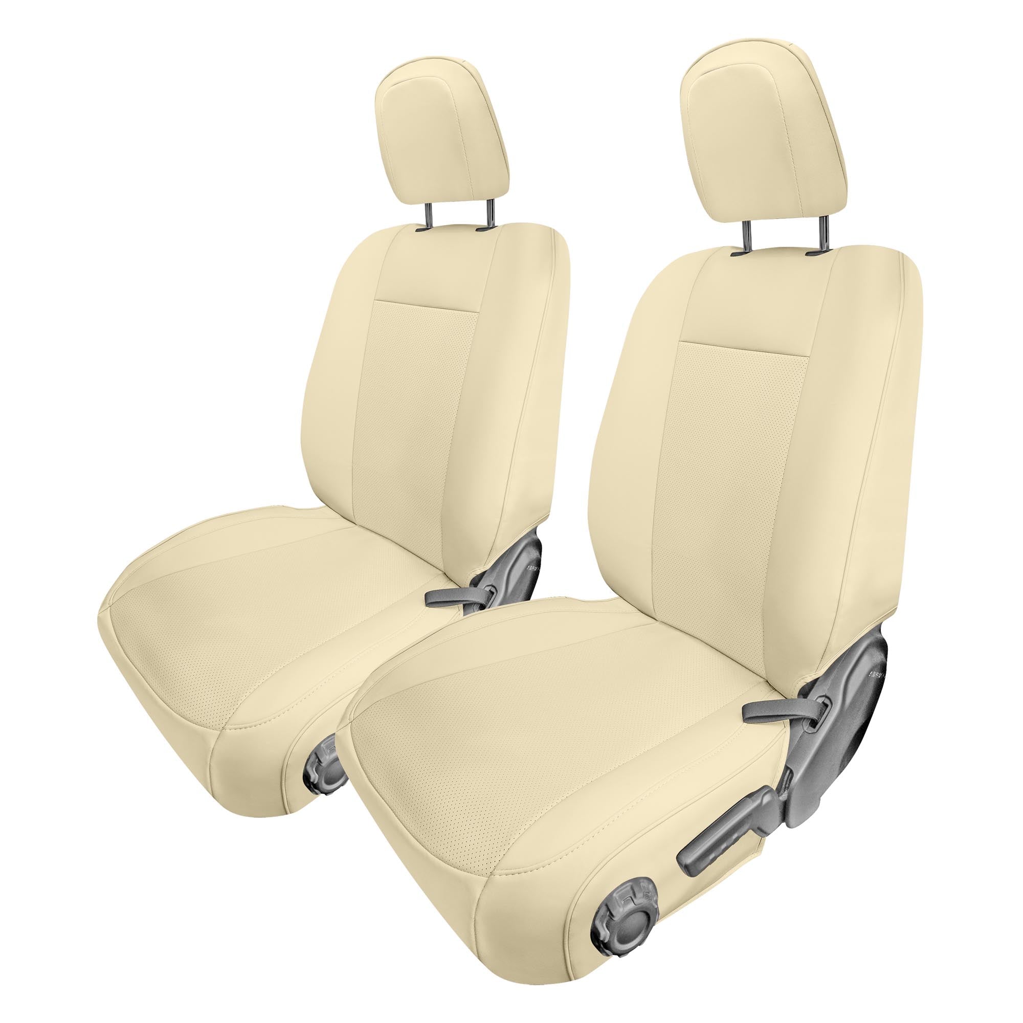 Jeep Wrangler JL 4-Door 2018-2023 -  Front Set Seat Covers - Beige Faux Leather
