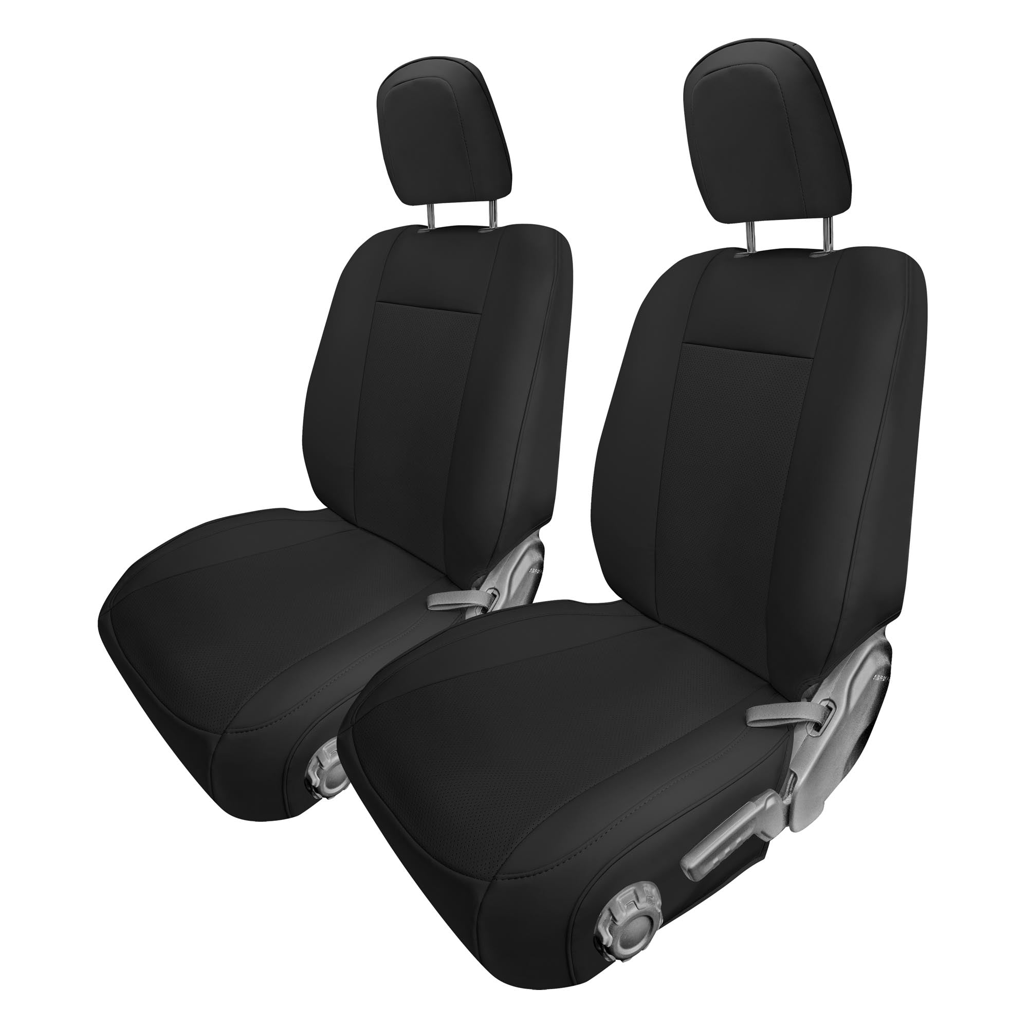 Jeep Wrangler JL 4-Door 2018-2023 -  Front Set Seat Covers - Black Faux Leather