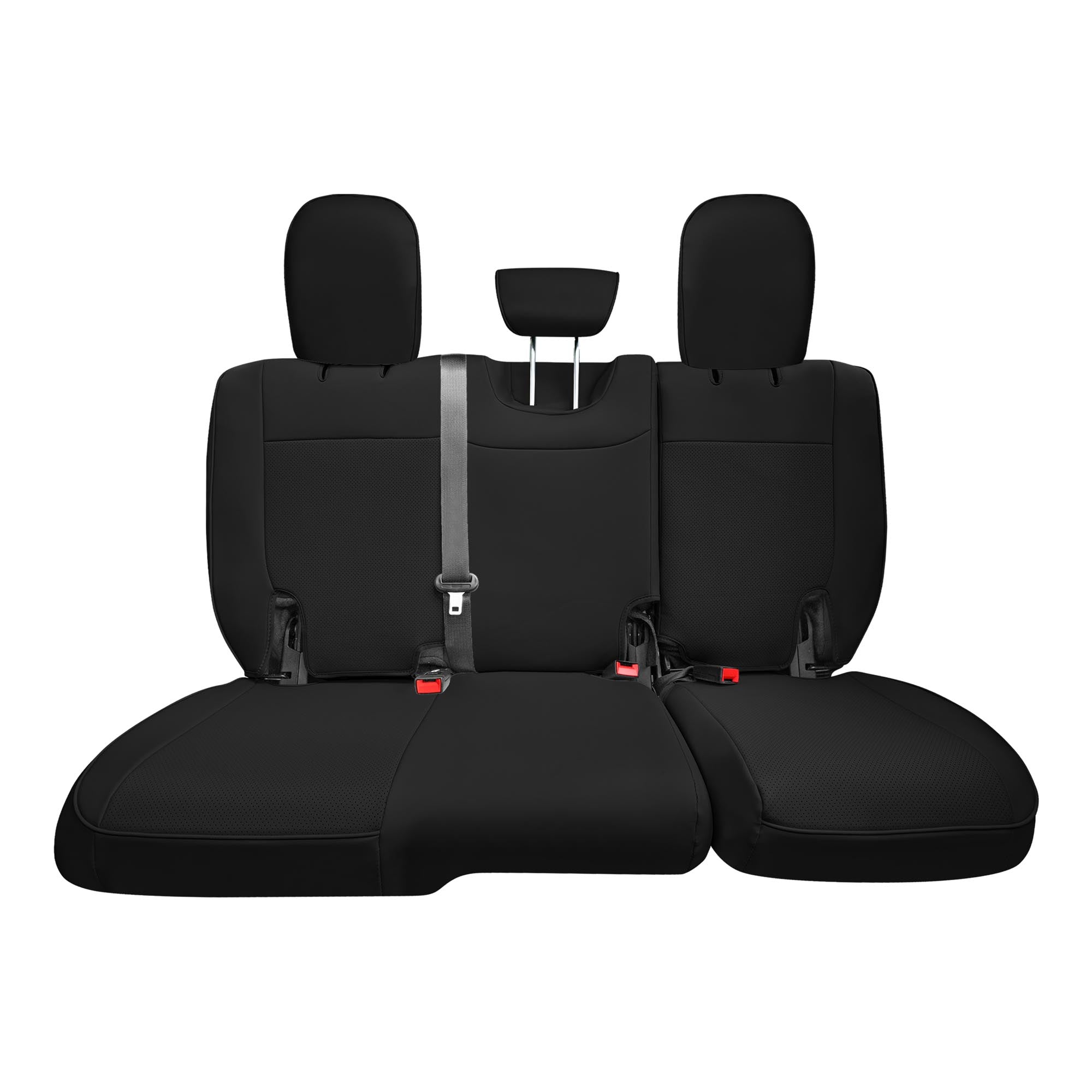 Jeep Wrangler JL 4-Door 2018-2023 -  Rear Set Seat Covers - Black Faux Leather