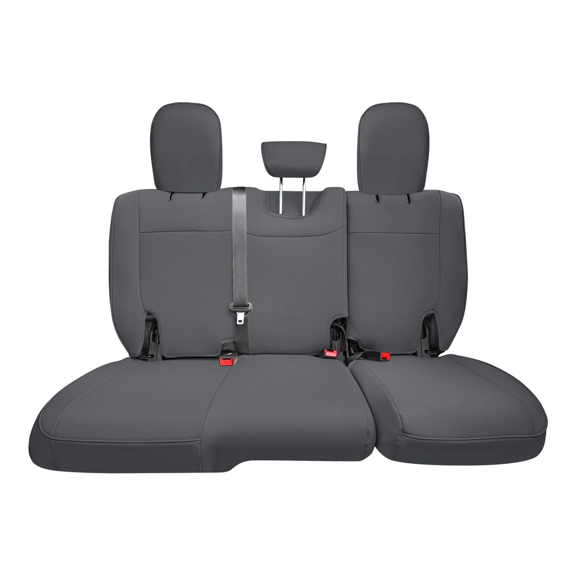 Jeep Wrangler JL 4-Door 2018-2023 -  Rear Set Seat Covers - Gray Faux Leather