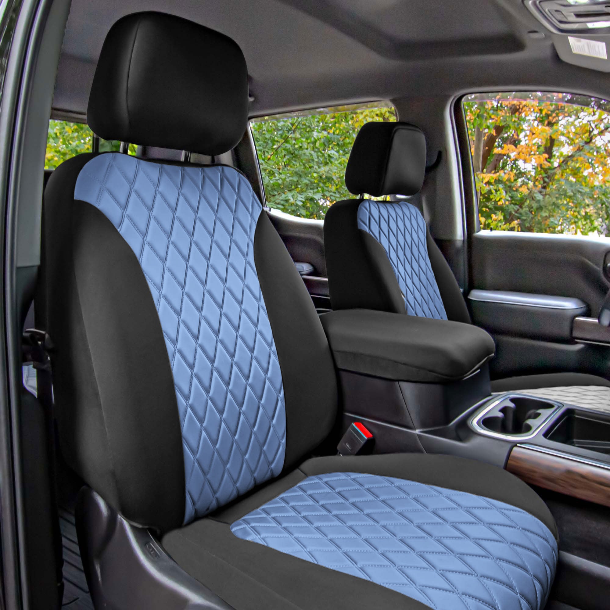 Chevrolet Silverado 1500 2500HD 3500HD RST | LTZ | HIGH COUNTRY  2019-2023 -  Full Set Seat Covers - Blue Ultraflex Neoprene